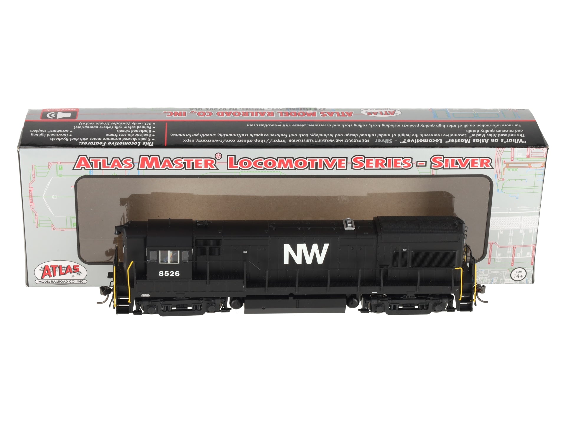 Atlas 10004273 HO Norfolk & Western Silver U30B Diesel Locomotive #8526 EX/Box