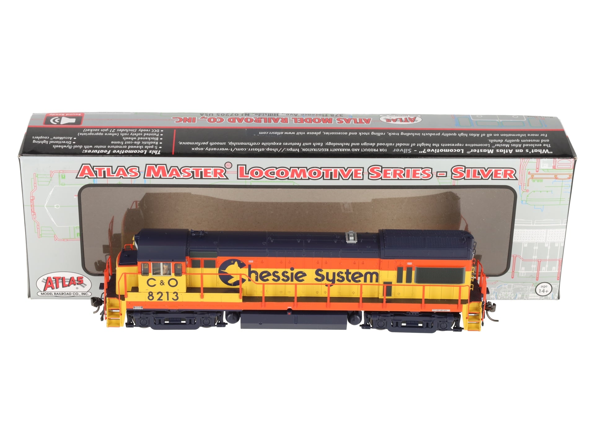 Atlas 10004266 HO Chessie System Silver U30B Diesel Locomotive #8213 EX/Box