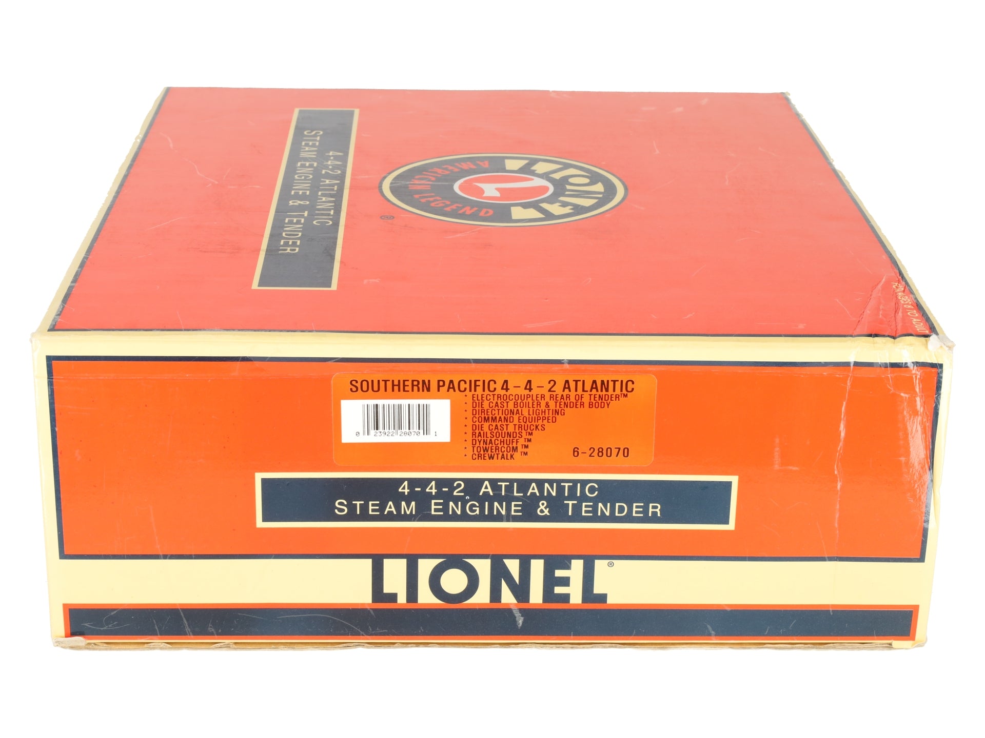 Lionel 6-28070 O SP Daylight 4-4-2 Atlantic Steam Locomotive & Tender #3000 EX/Box
