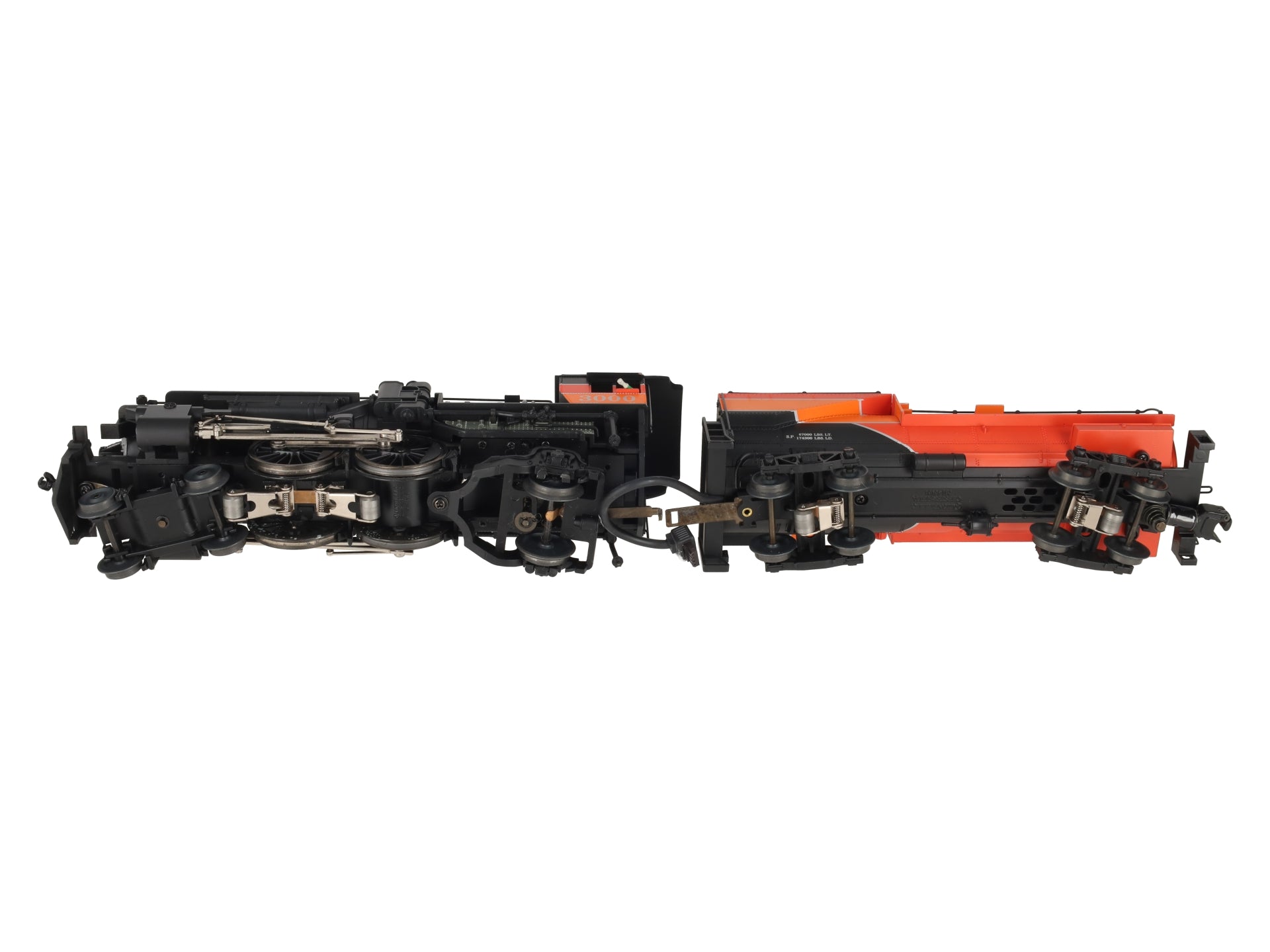 Lionel 6-28070 O SP Daylight 4-4-2 Atlantic Steam Locomotive & Tender #3000 EX/Box
