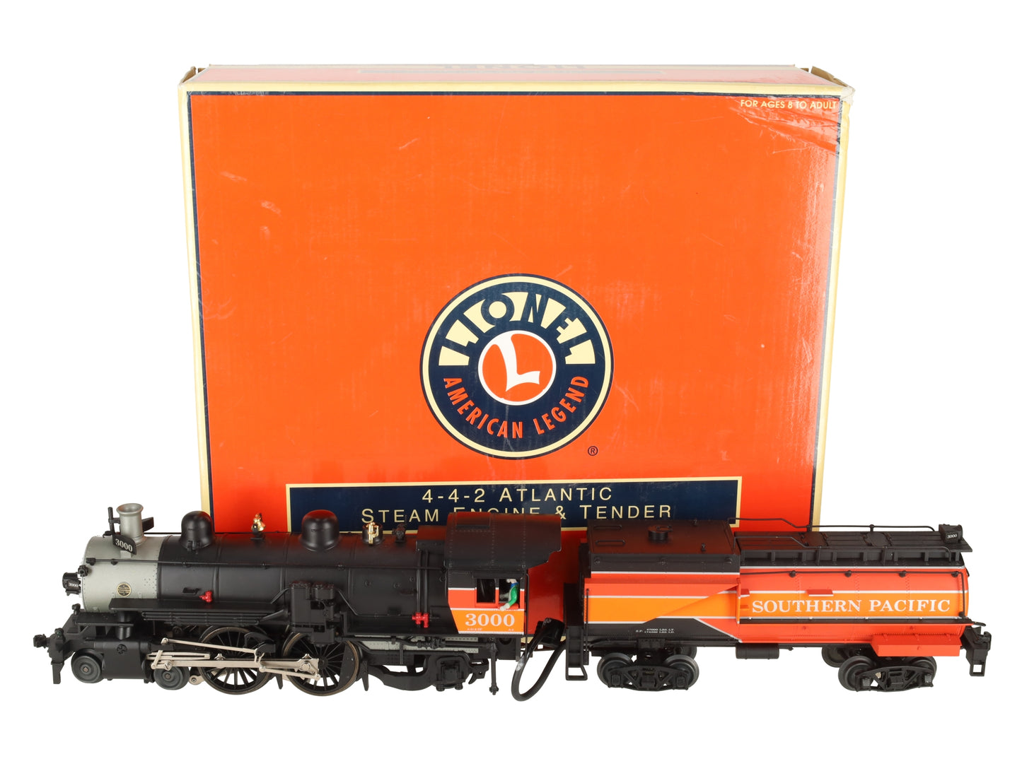 Lionel 6-28070 O SP Daylight 4-4-2 Atlantic Steam Locomotive & Tender #3000 EX/Box