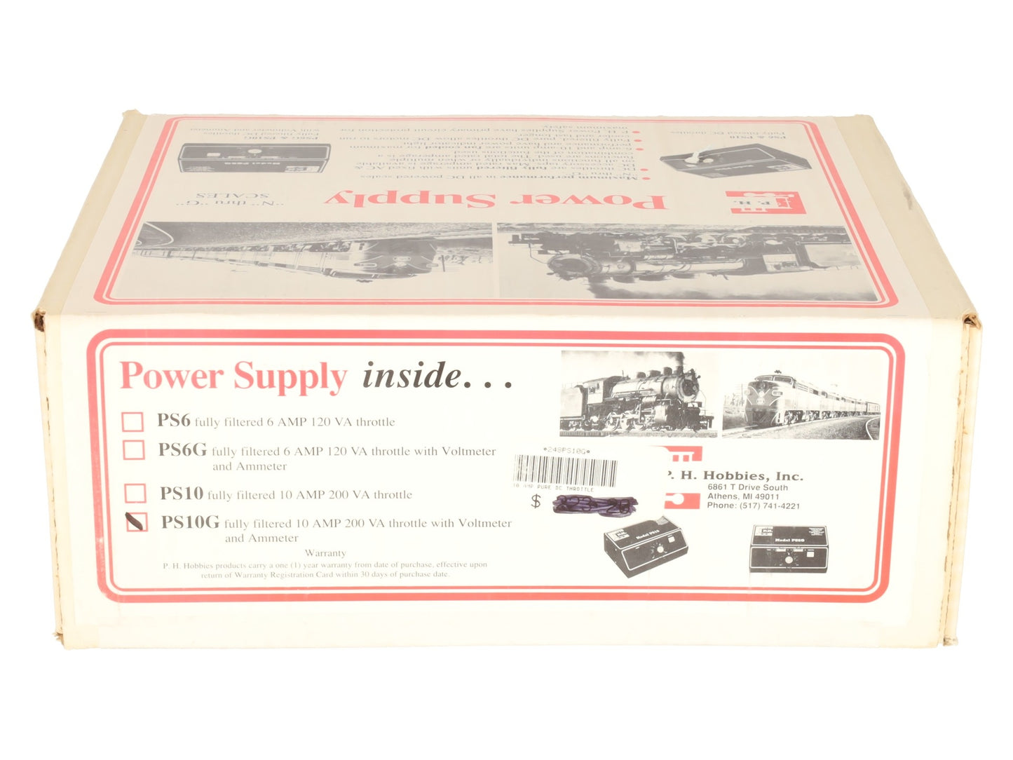 PH Hobbies PS10G 10 Amp w/Volt & Ammeter EX/Box