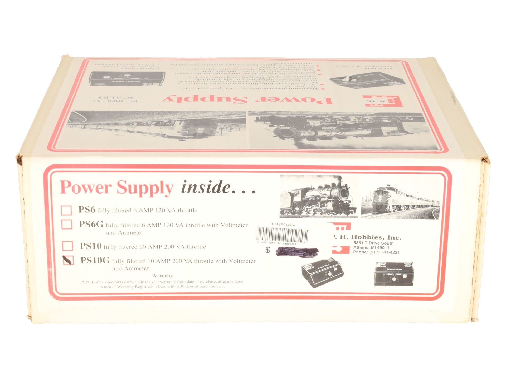 PH Hobbies PS10G 10 Amp w/Volt & Ammeter EX/Box