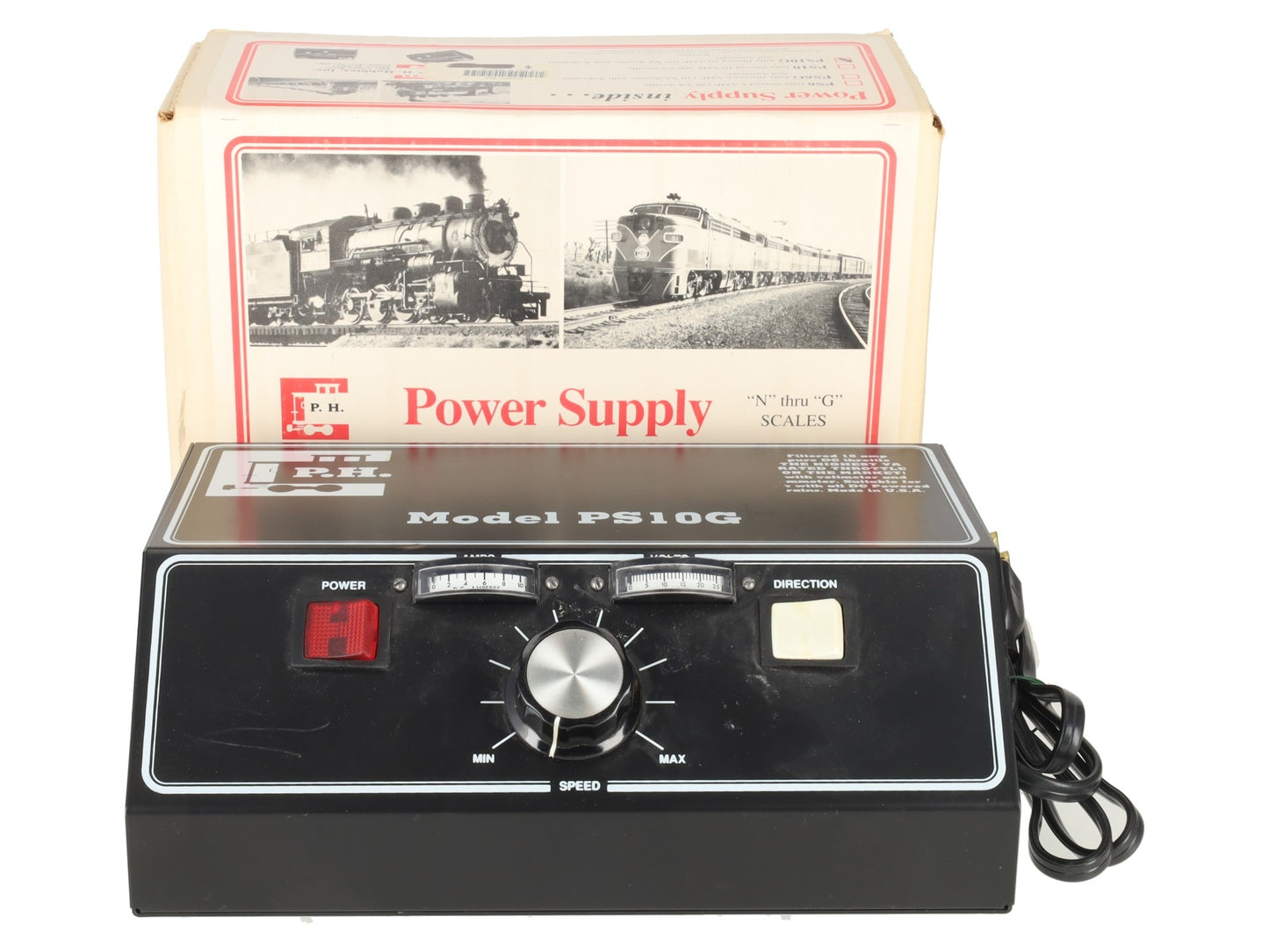 PH Hobbies PS10G 10 Amp w/Volt & Ammeter EX/Box