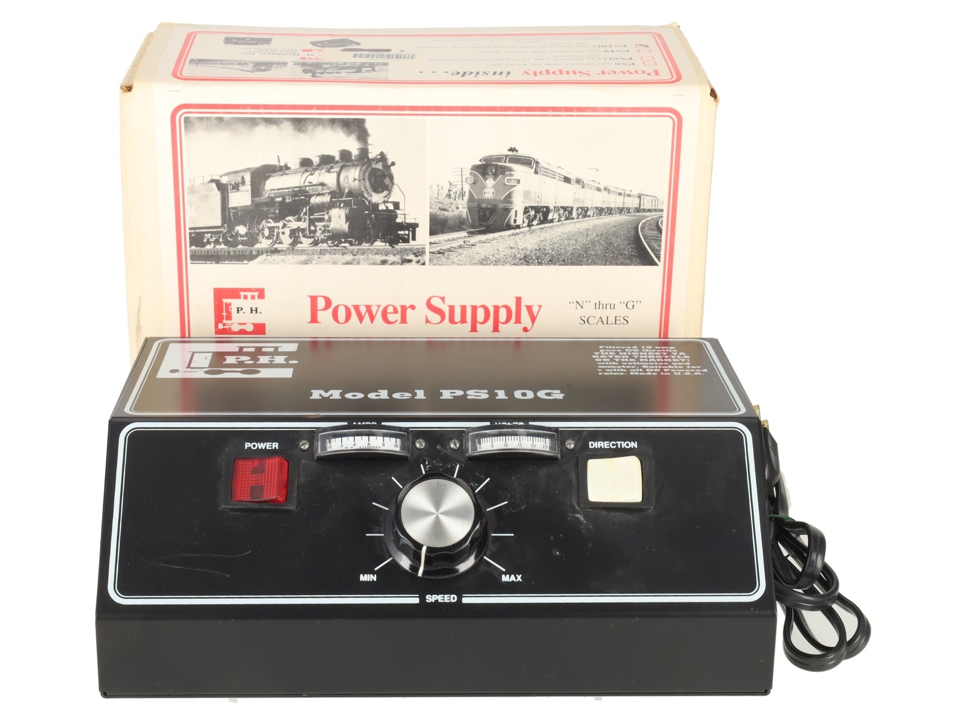 PH Hobbies PS10G 10 Amp w/Volt & Ammeter EX/Box