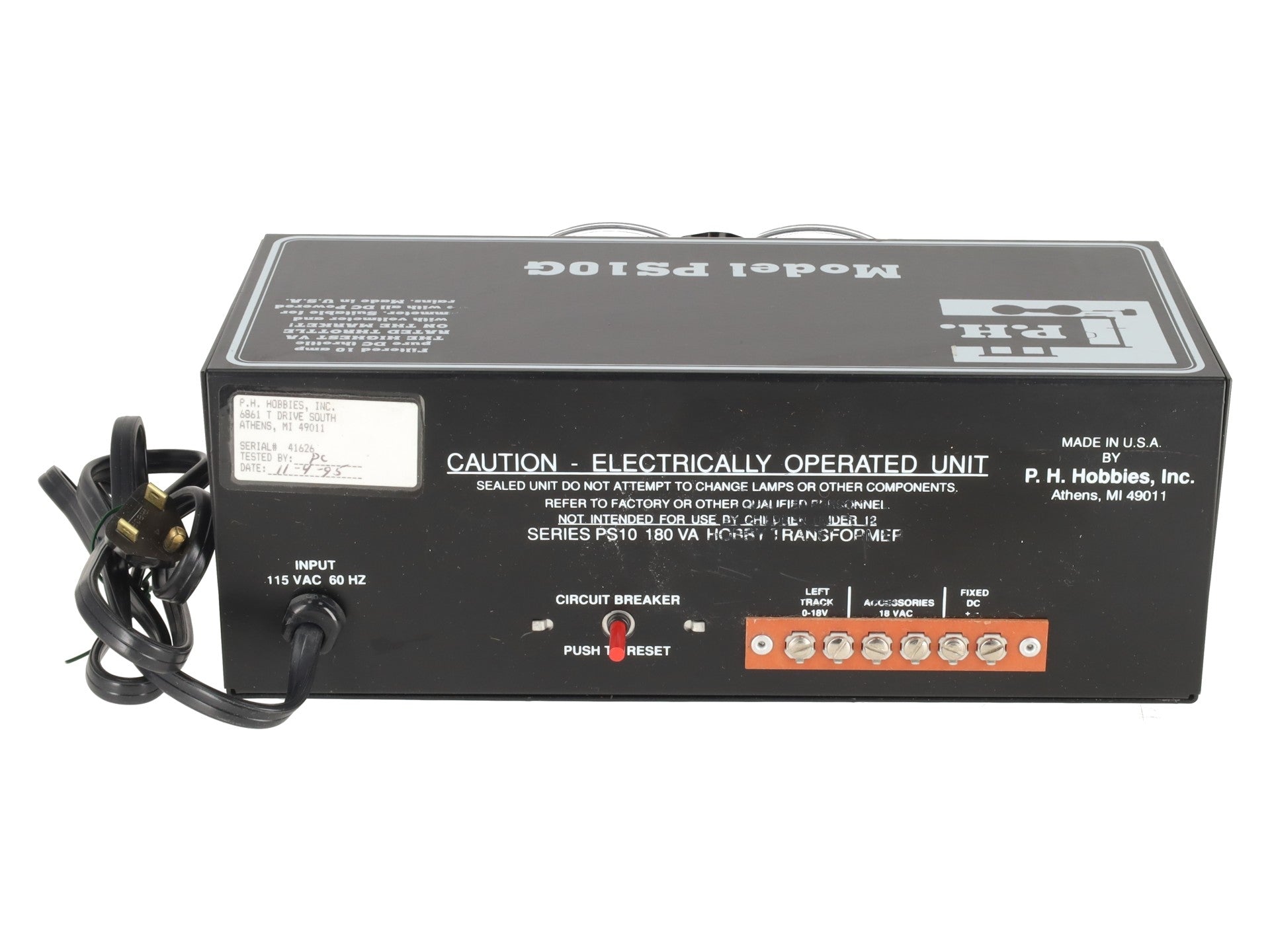 PH Hobbies PS10G 10 Amp w/Volt & Ammeter EX/Box