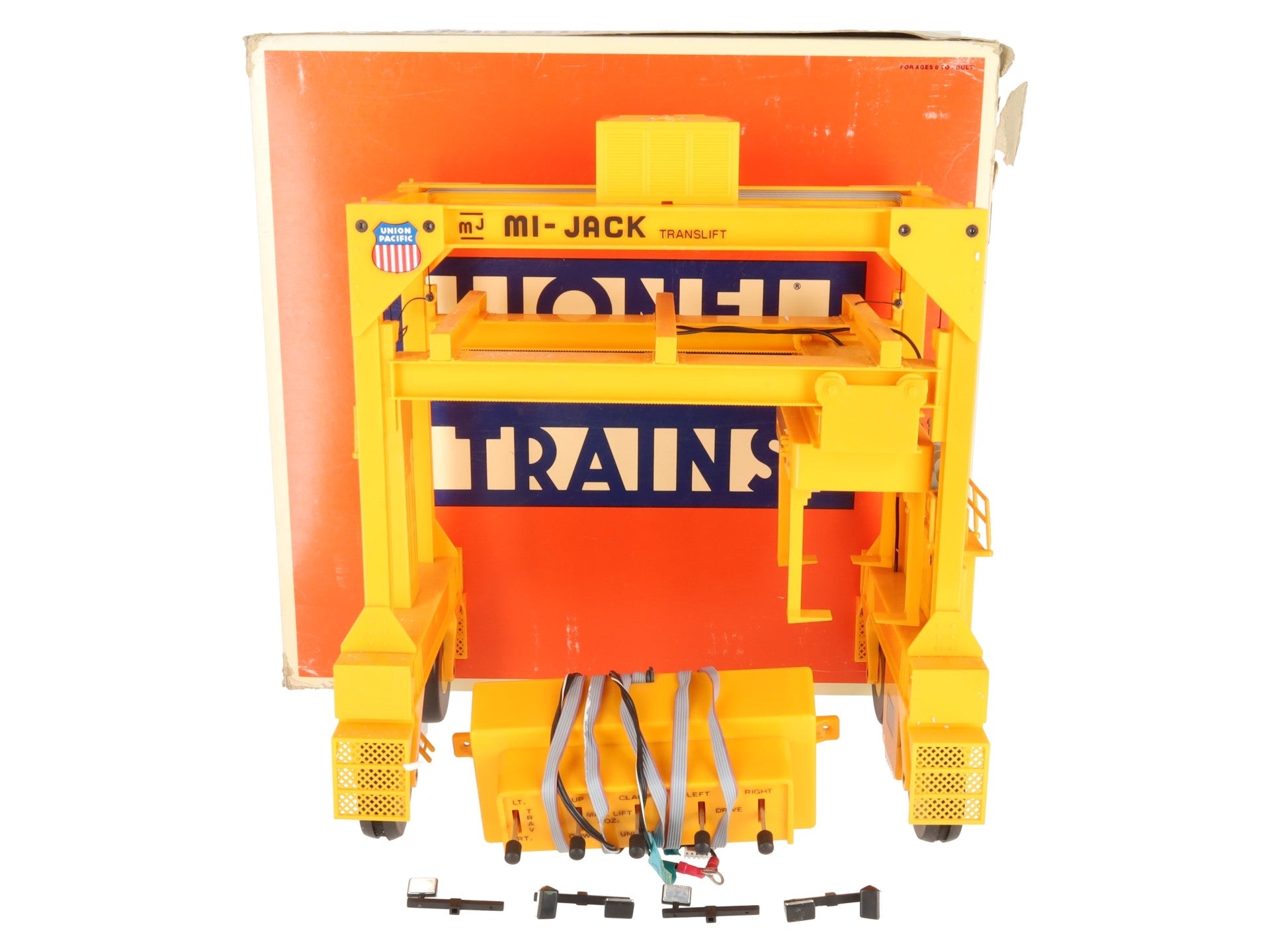 Lionel 6-12741 O Gauge Union Pacific Intermodal Crane Mi-Jack Translift EX/Box