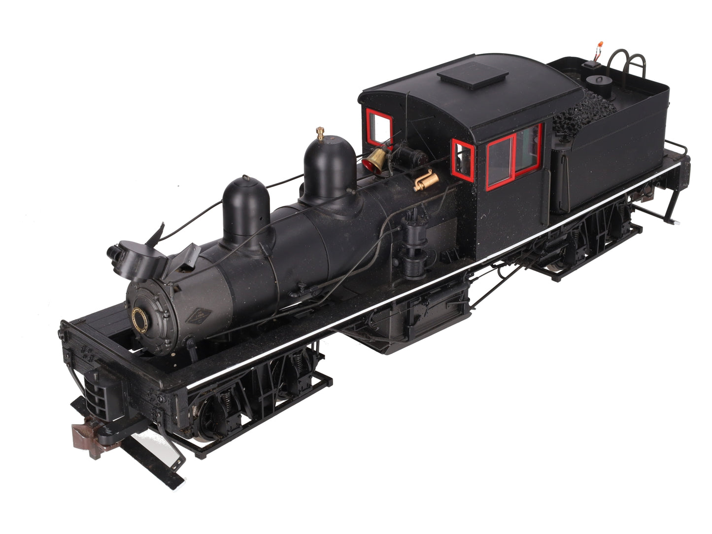 Bachmann 82198 G Unlettered 38 Ton Two Truck Steam Shay with Red & White Trim/Box