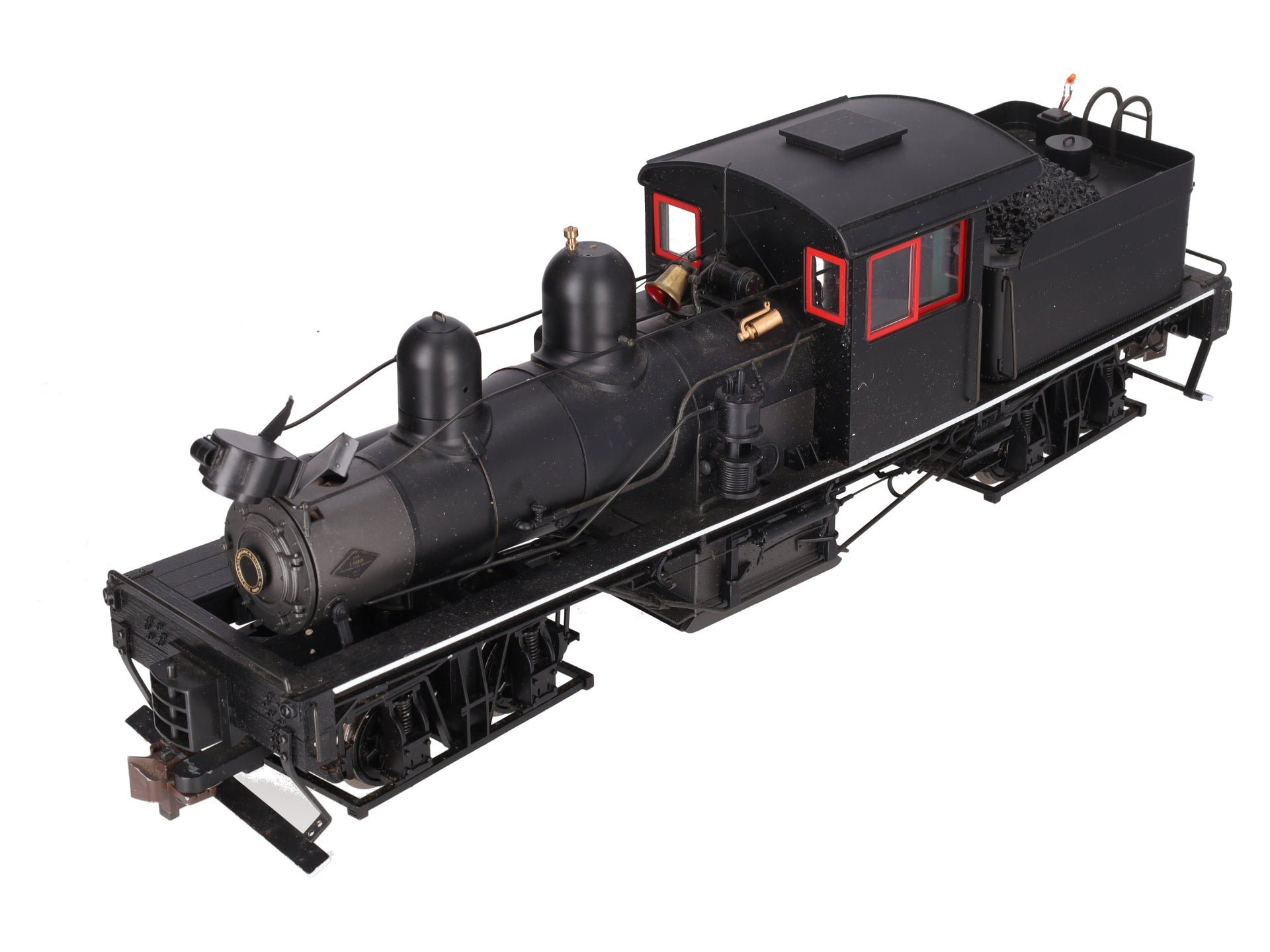 Bachmann 82198 G Unlettered 38 Ton Two Truck Steam Shay with Red & White Trim/Box