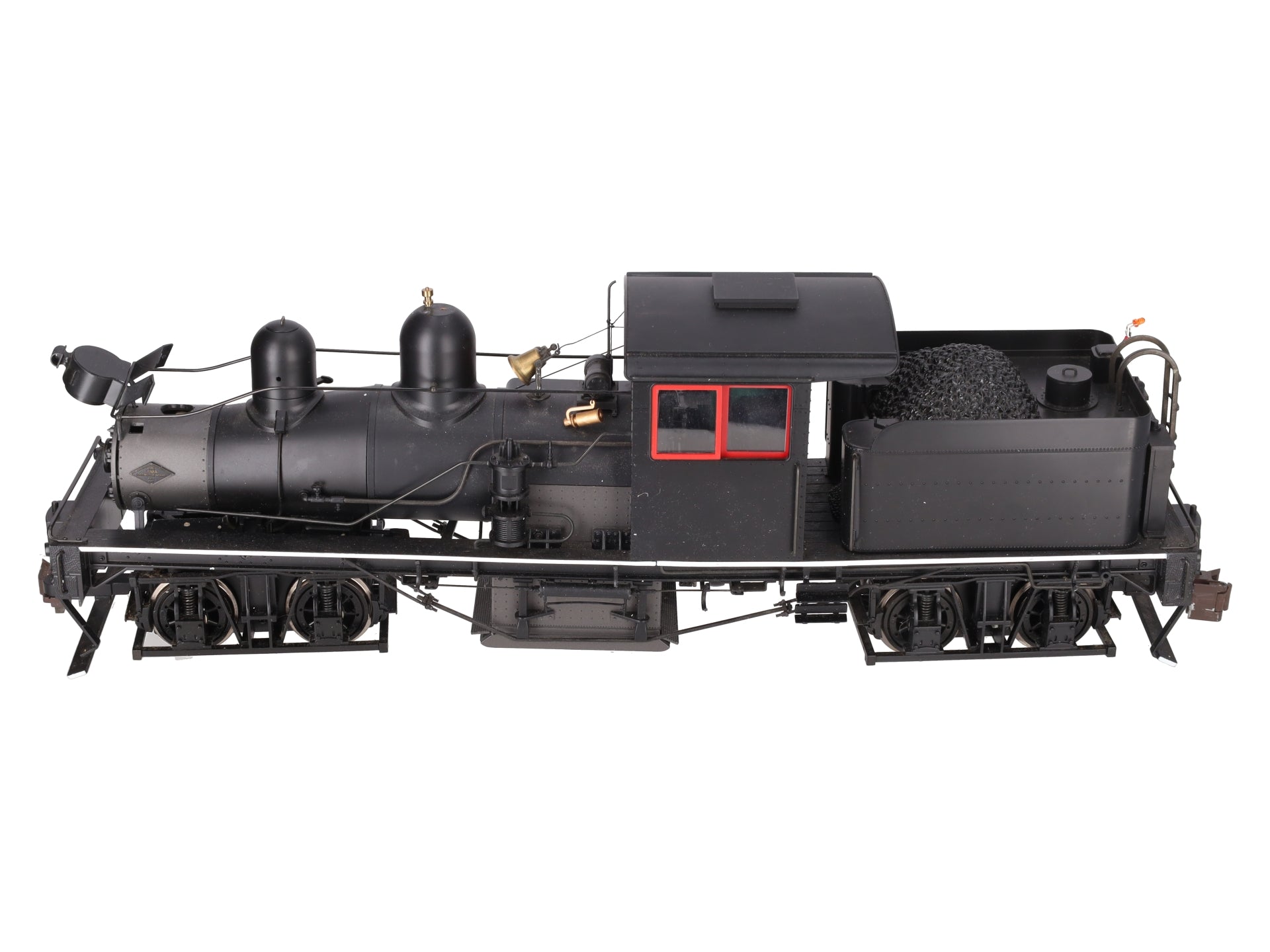 Bachmann 82198 G Unlettered 38 Ton Two Truck Steam Shay with Red & White Trim/Box