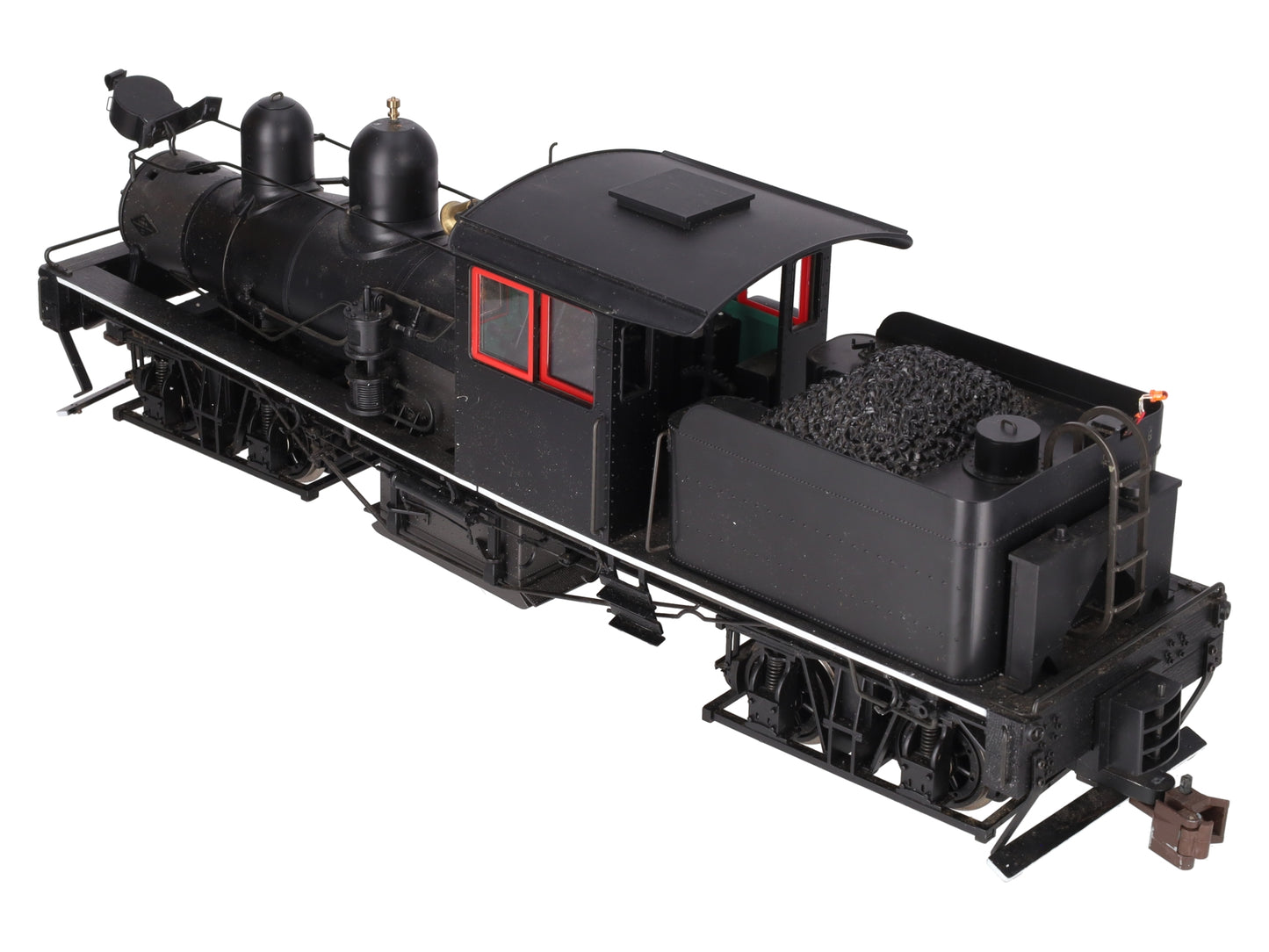 Bachmann 82198 G Unlettered 38 Ton Two Truck Steam Shay with Red & White Trim/Box