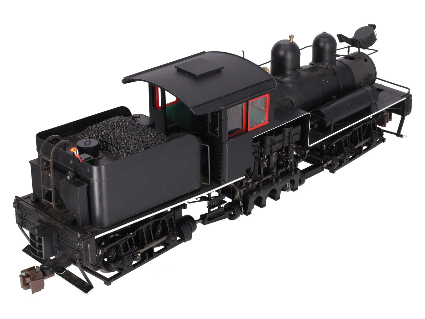 Bachmann 82198 G Unlettered 38 Ton Two Truck Steam Shay with Red & White Trim/Box