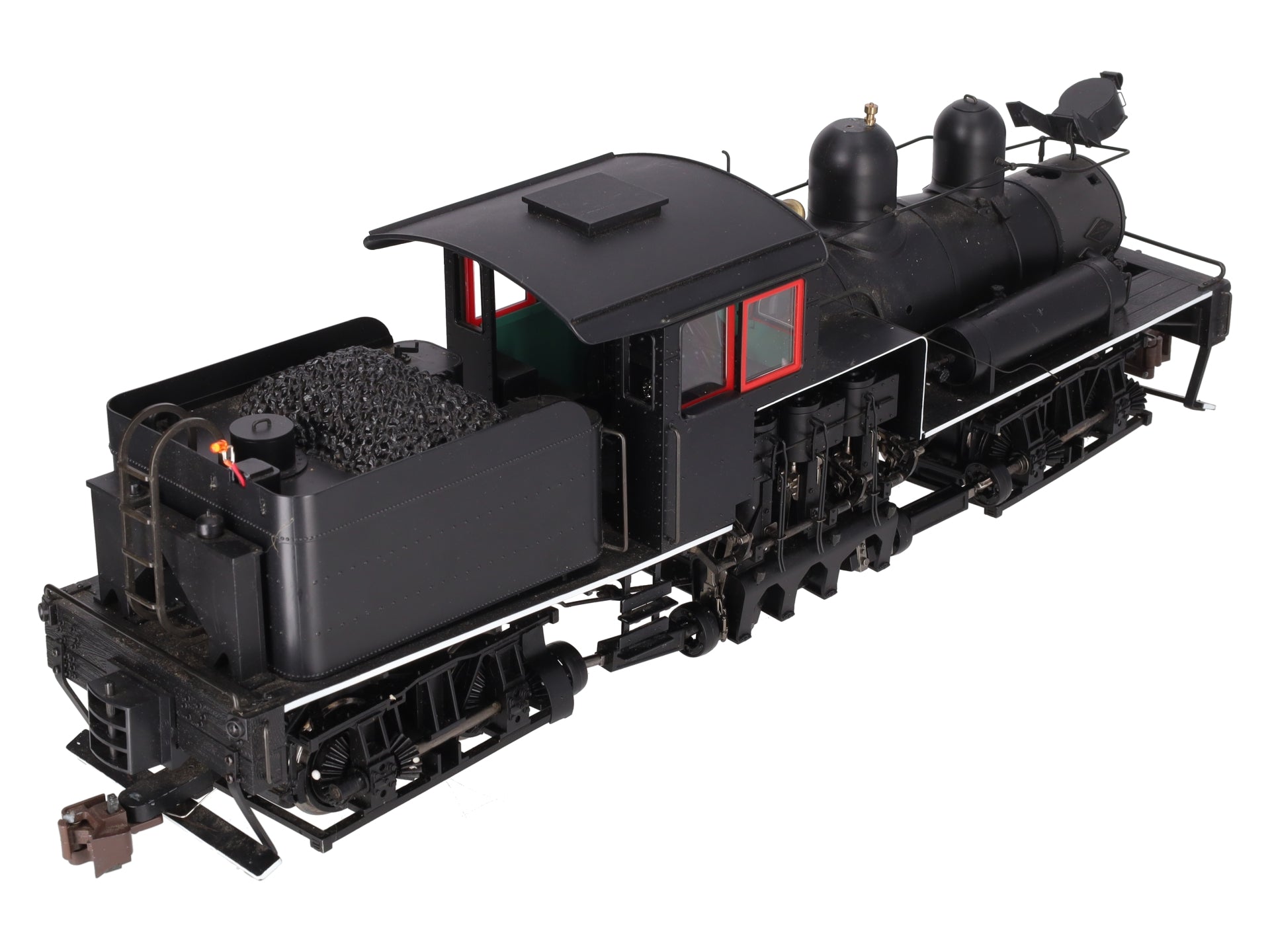 Bachmann 82198 G Unlettered 38 Ton Two Truck Steam Shay with Red & White Trim/Box