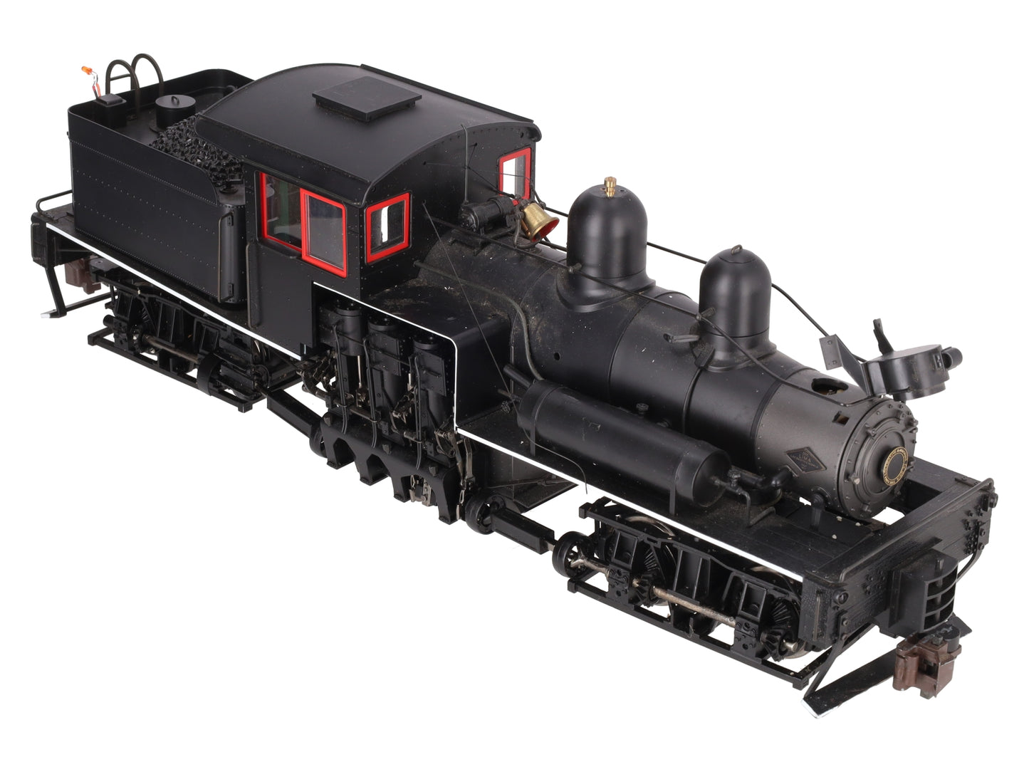 Bachmann 82198 G Unlettered 38 Ton Two Truck Steam Shay with Red & White Trim/Box