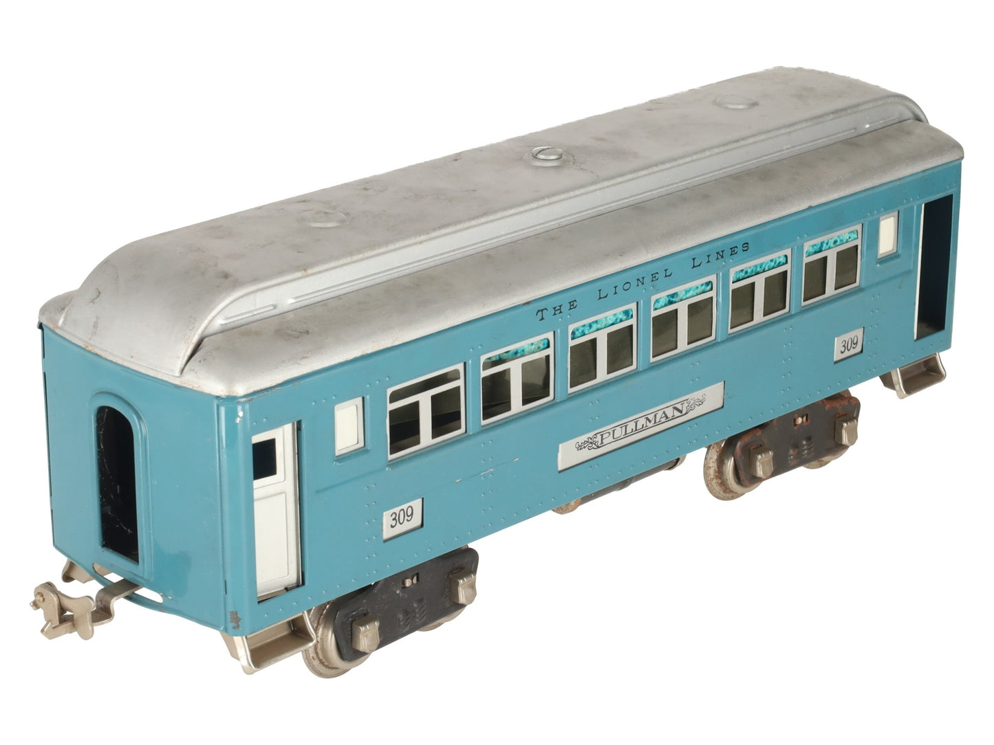 Lionel 309 VIntage Standard Gauge Blue Pullman Passenger Car VG/Box