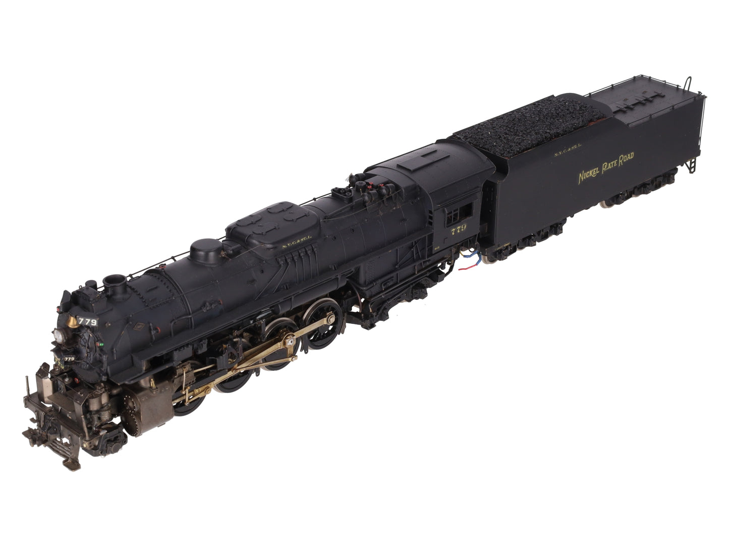 US Hobbies O 2-Rail Brass NKP 2-8-4 Steam Locomotive & Tender #779 - Painted/Box