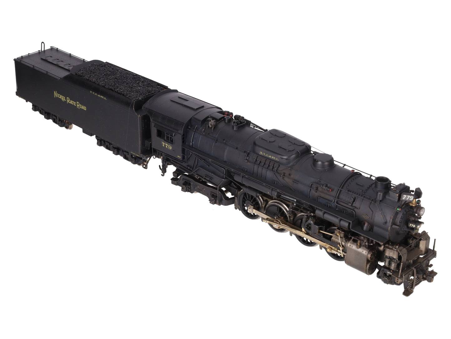 US Hobbies O 2-Rail Brass NKP 2-8-4 Steam Locomotive & Tender #779 - Painted/Box
