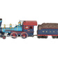 Lionel 1862 Vintage O General 4-4-0 Steam Locomotive & Tender - Repainted