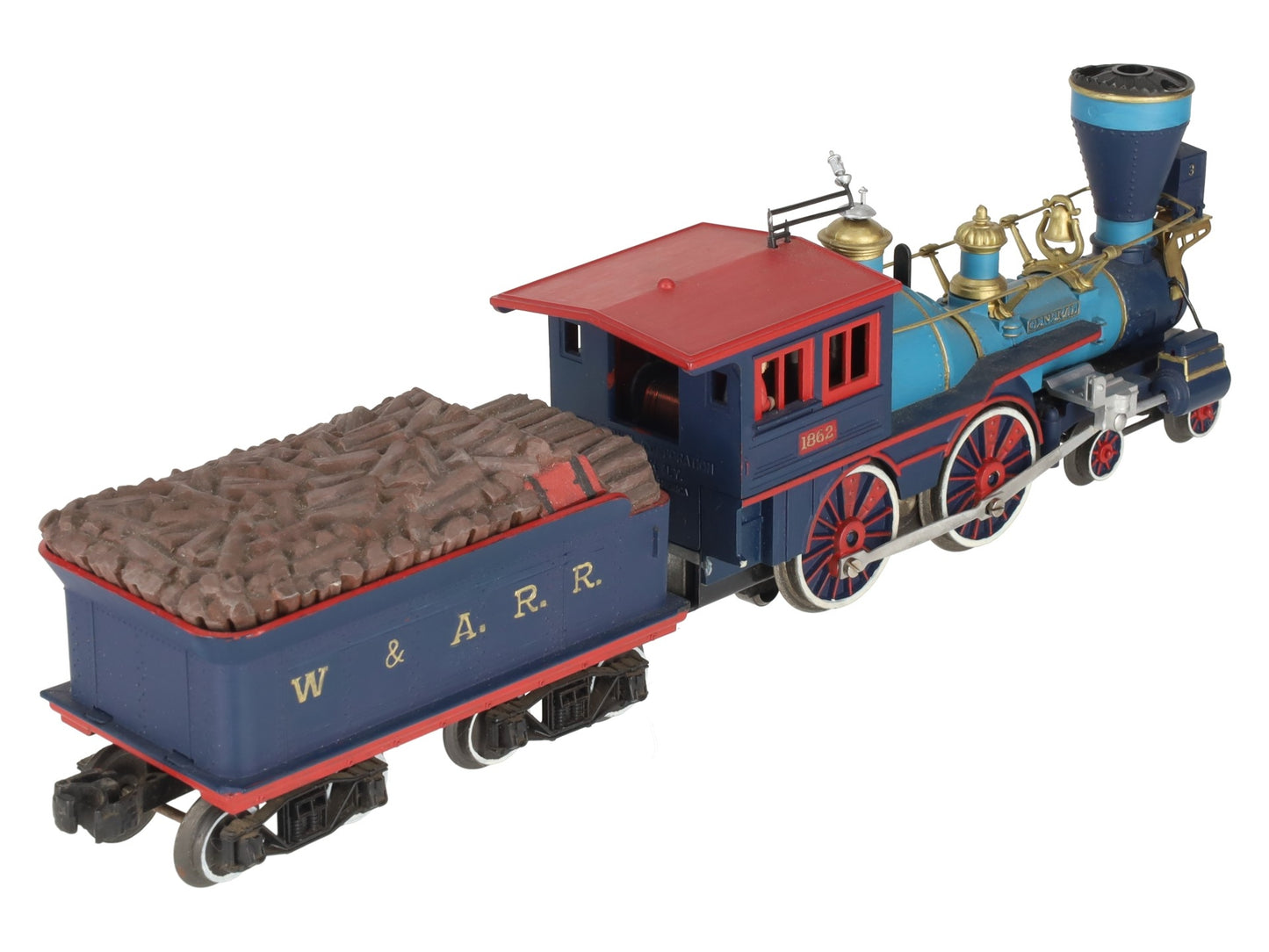 Lionel 1862 Vintage O General 4-4-0 Steam Locomotive & Tender - Repainted