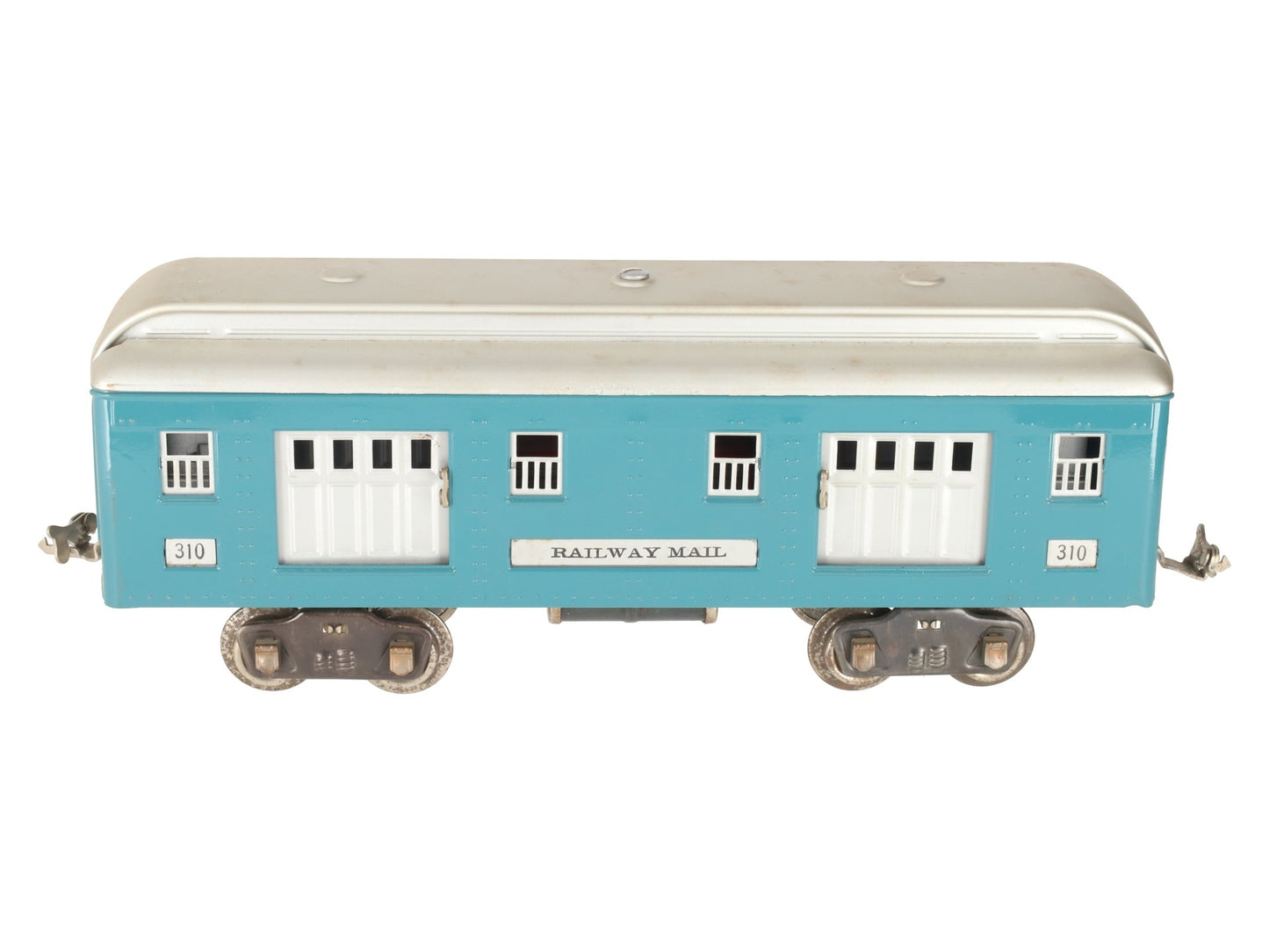 Lionel 310 Vintage Standard Gauge Blue and Silver Tinplate Baggage Car/Box