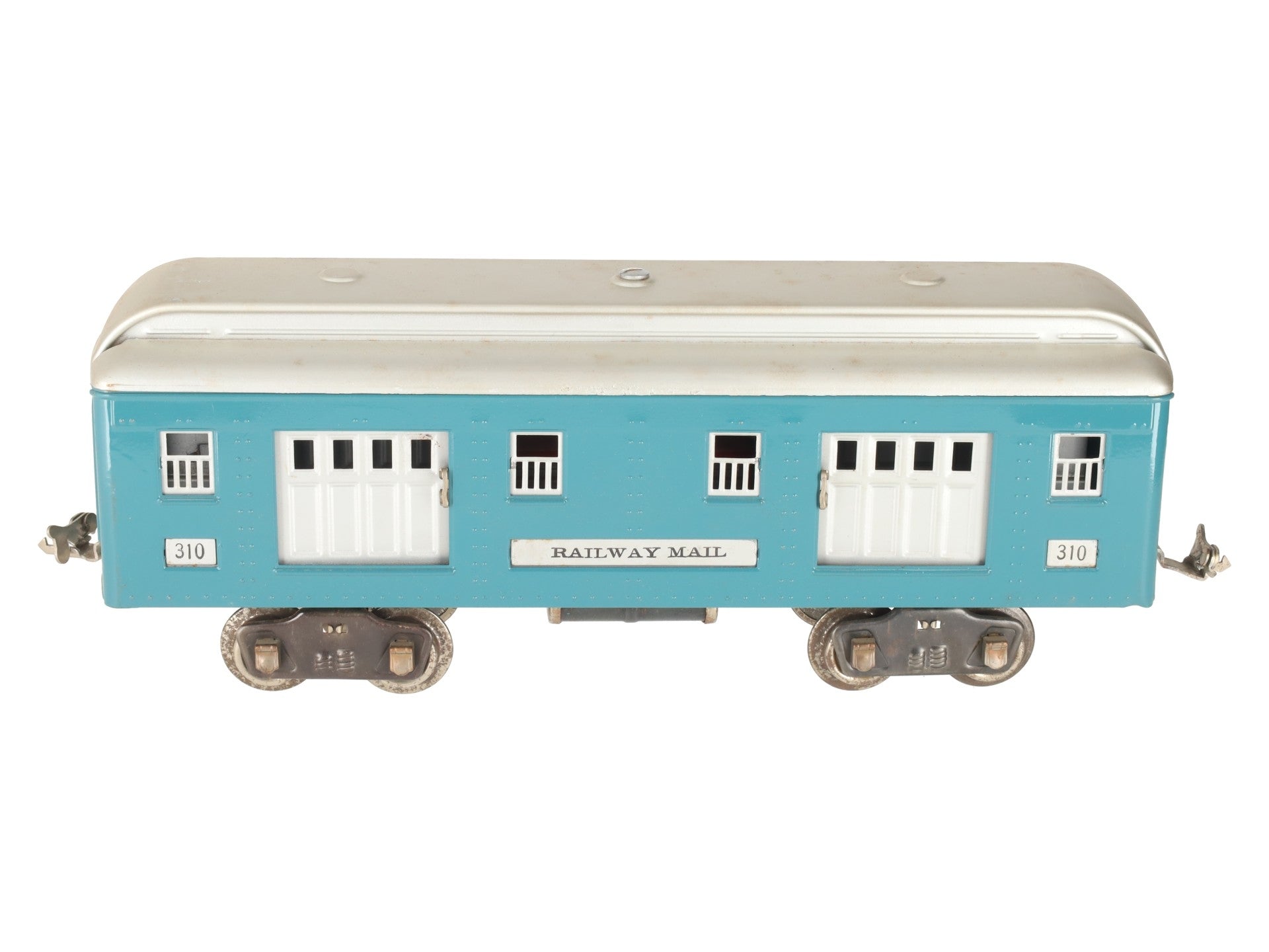 Lionel 310 Vintage Standard Gauge Blue and Silver Tinplate Baggage Car/Box