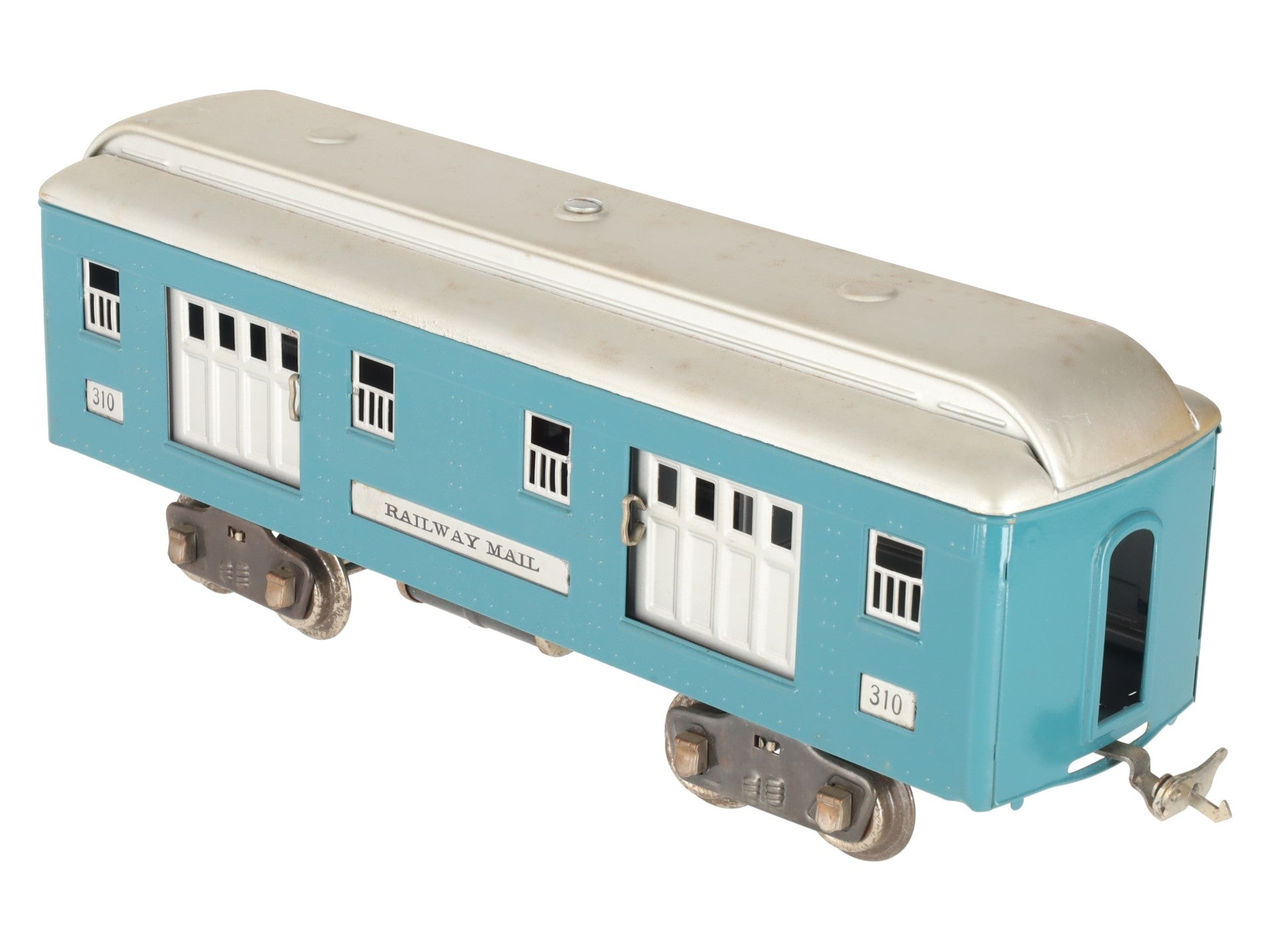 Lionel 310 Vintage Standard Gauge Blue and Silver Tinplate Baggage Car/Box