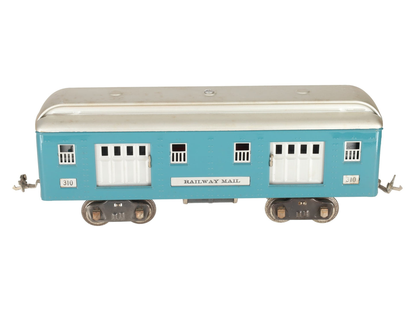 Lionel 310 Vintage Standard Gauge Blue and Silver Tinplate Baggage Car/Box