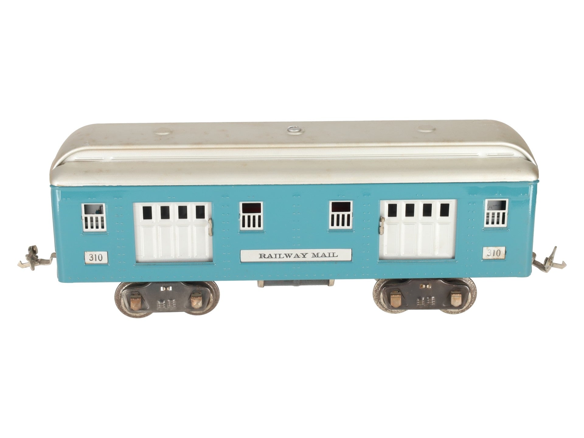 Lionel 310 Vintage Standard Gauge Blue and Silver Tinplate Baggage Car/Box