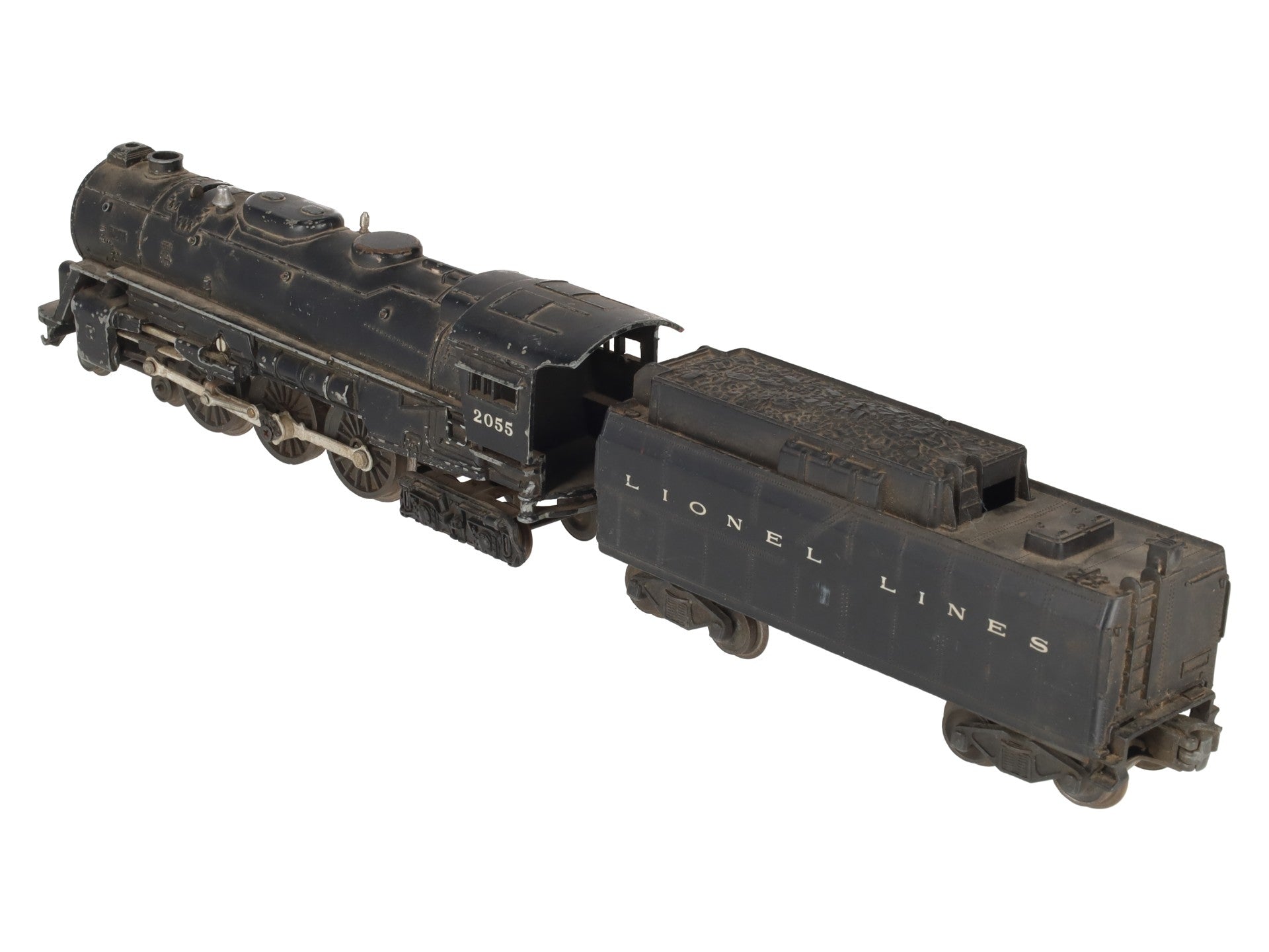 Lionel 2055 Vintage O 4-6-4 Hudson Steam Locomotive with 6026W Tender VG