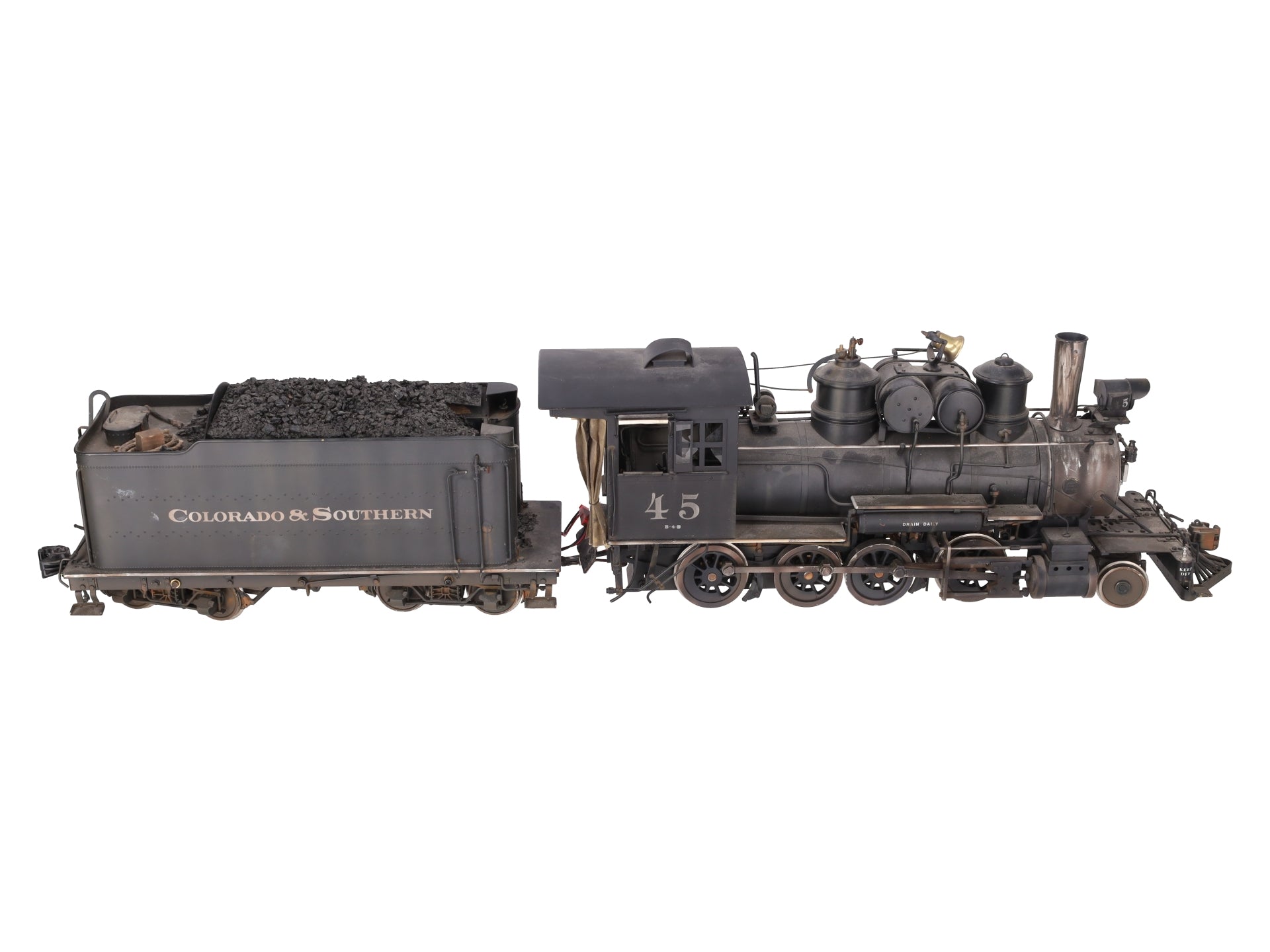 Baldwin G Scale Colorado & Southern 4-8-0 B-4-B Steam Locomotive & Tender #45