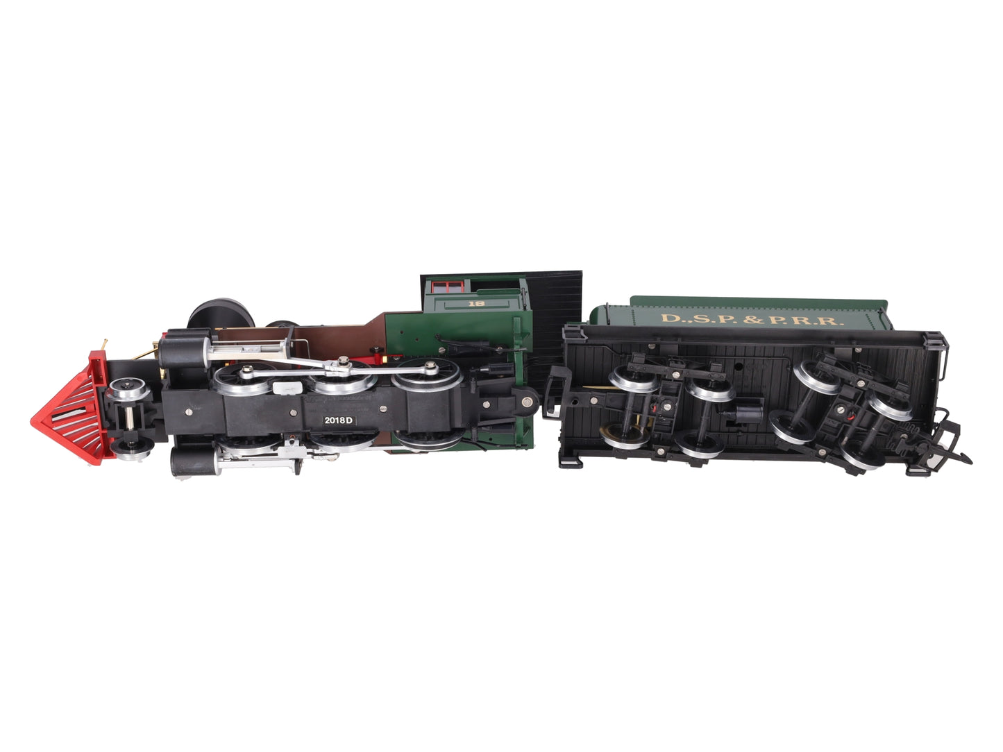 LGB 2018D G Scale DSP&PRR 2-6-0 Mogul Steam Locomotive & Tender #18 EX/Box