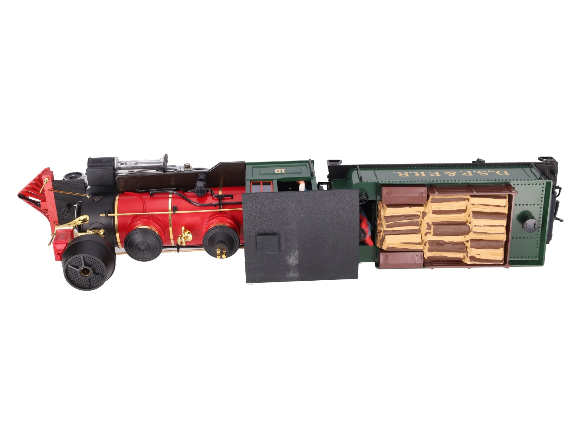 LGB 2018D G Scale DSP&PRR 2-6-0 Mogul Steam Locomotive & Tender #18 EX/Box