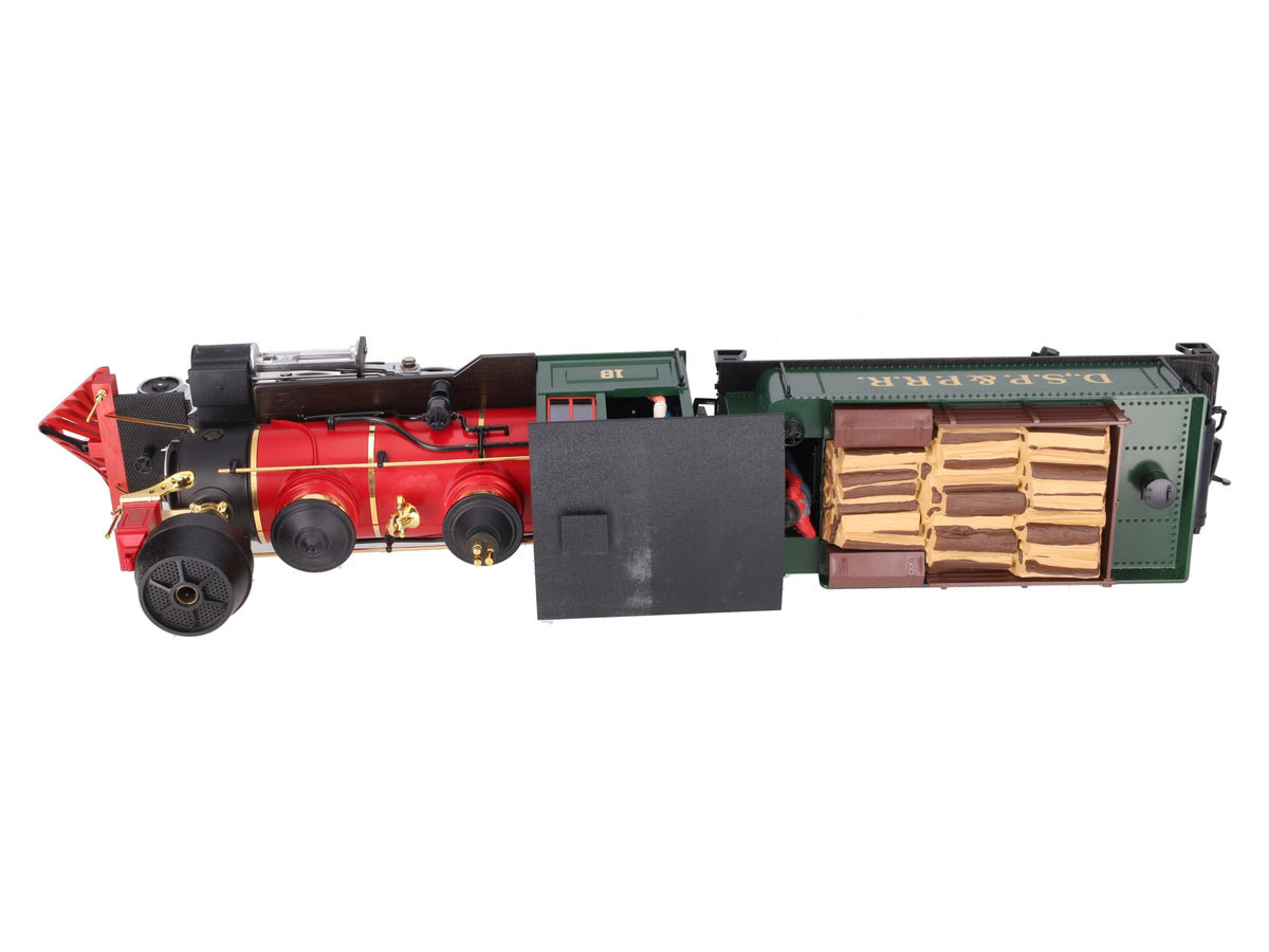 LGB 2018D G Scale DSP&PRR 2-6-0 Mogul Steam Locomotive & Tender #18 LN/Box