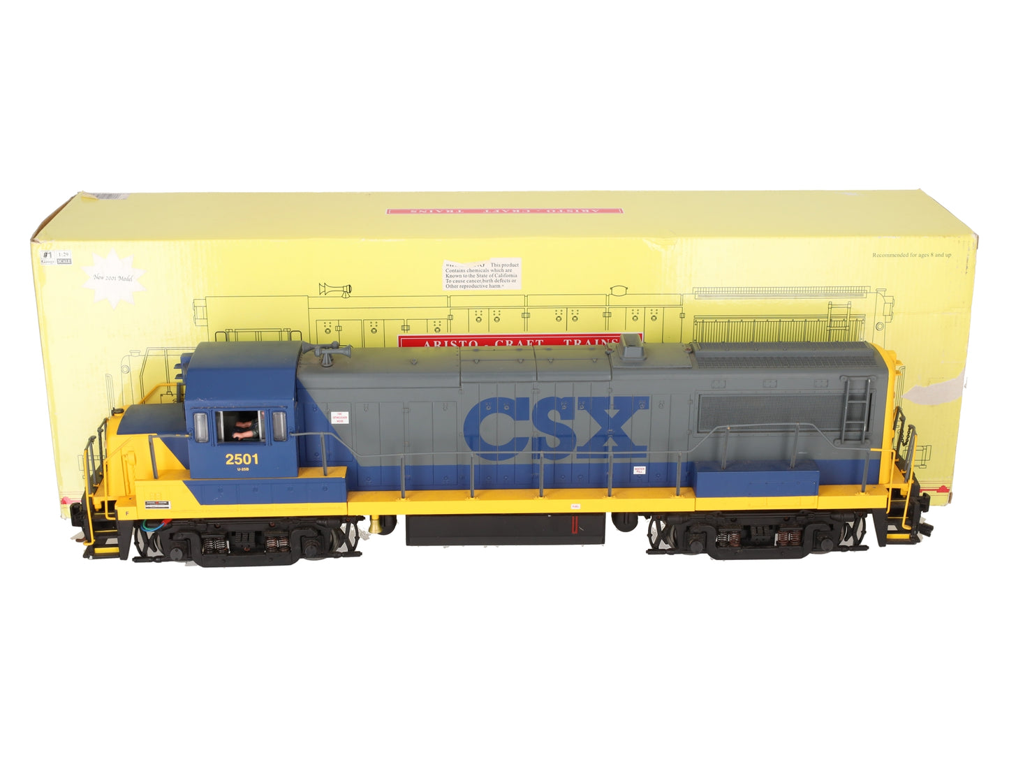 Aristo-Craft 22128 G Scale CSX GE U25B Diesel Locomotive #2501 VG/Box
