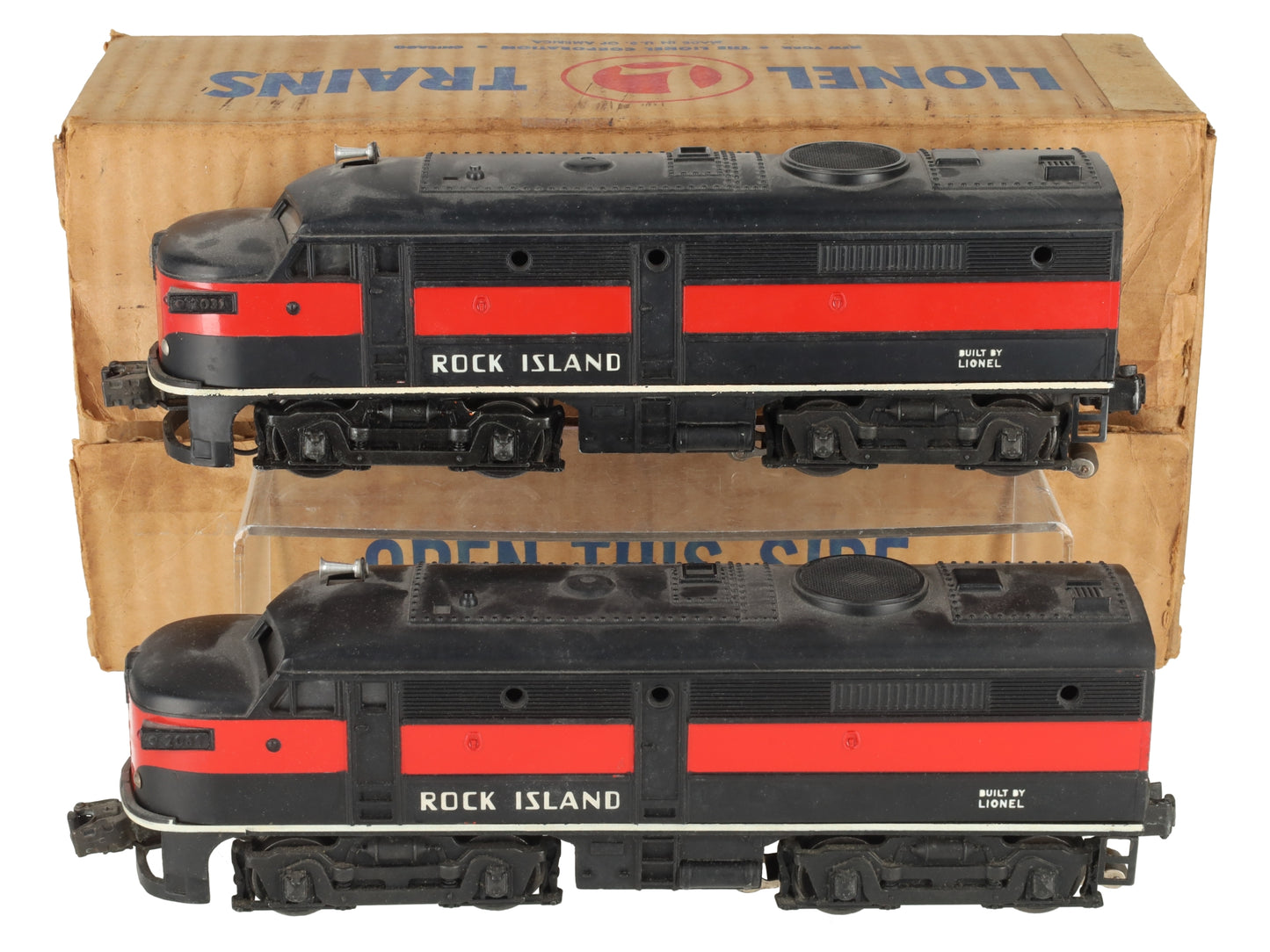 Lionel 2031 Vintage O Rock Island Alco AA Diesel Locomotive Set VG/Box
