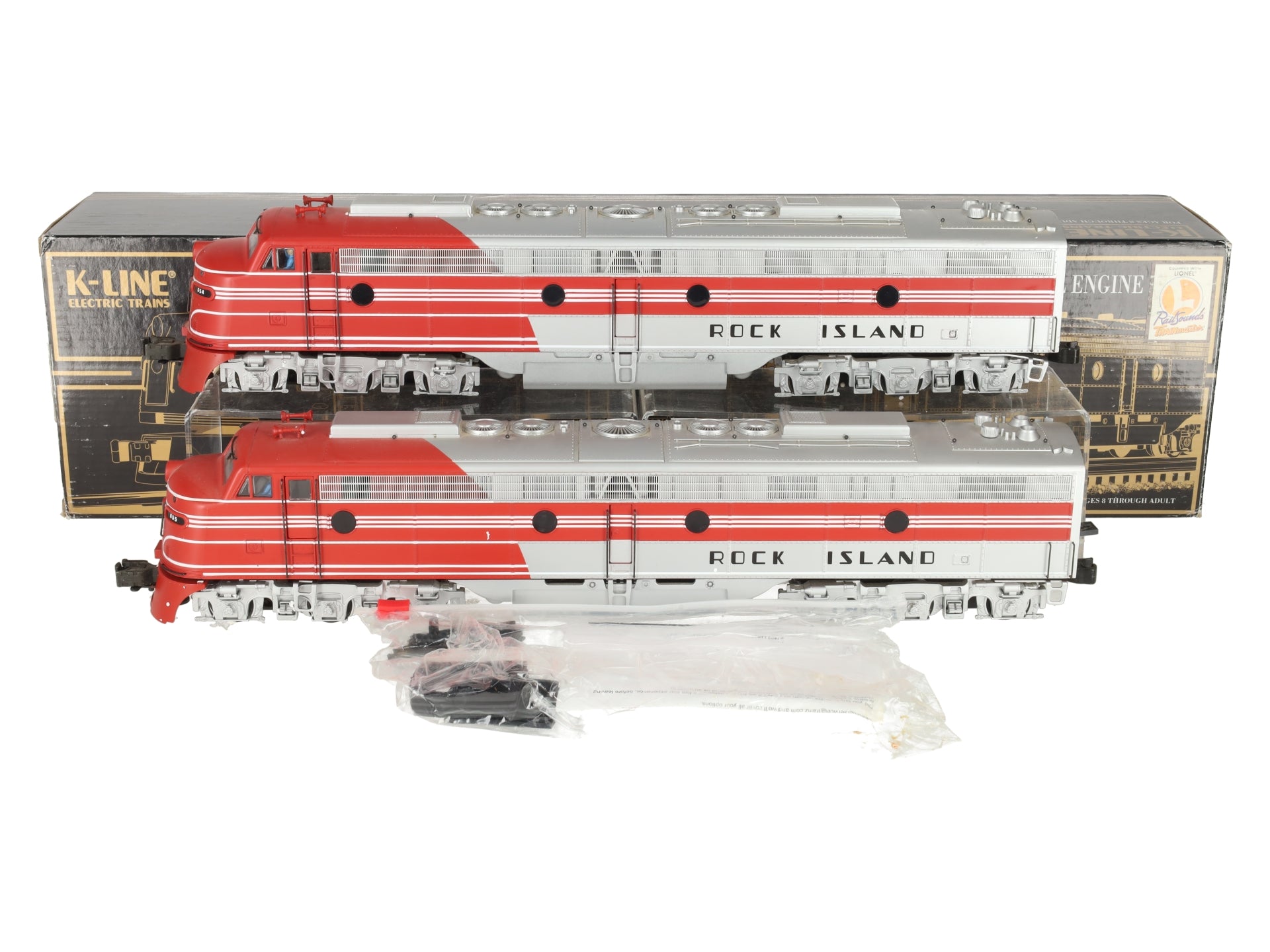K-Line K-28841 O Rock Island E Series AA Diesel Engine Set w/TMCC EX