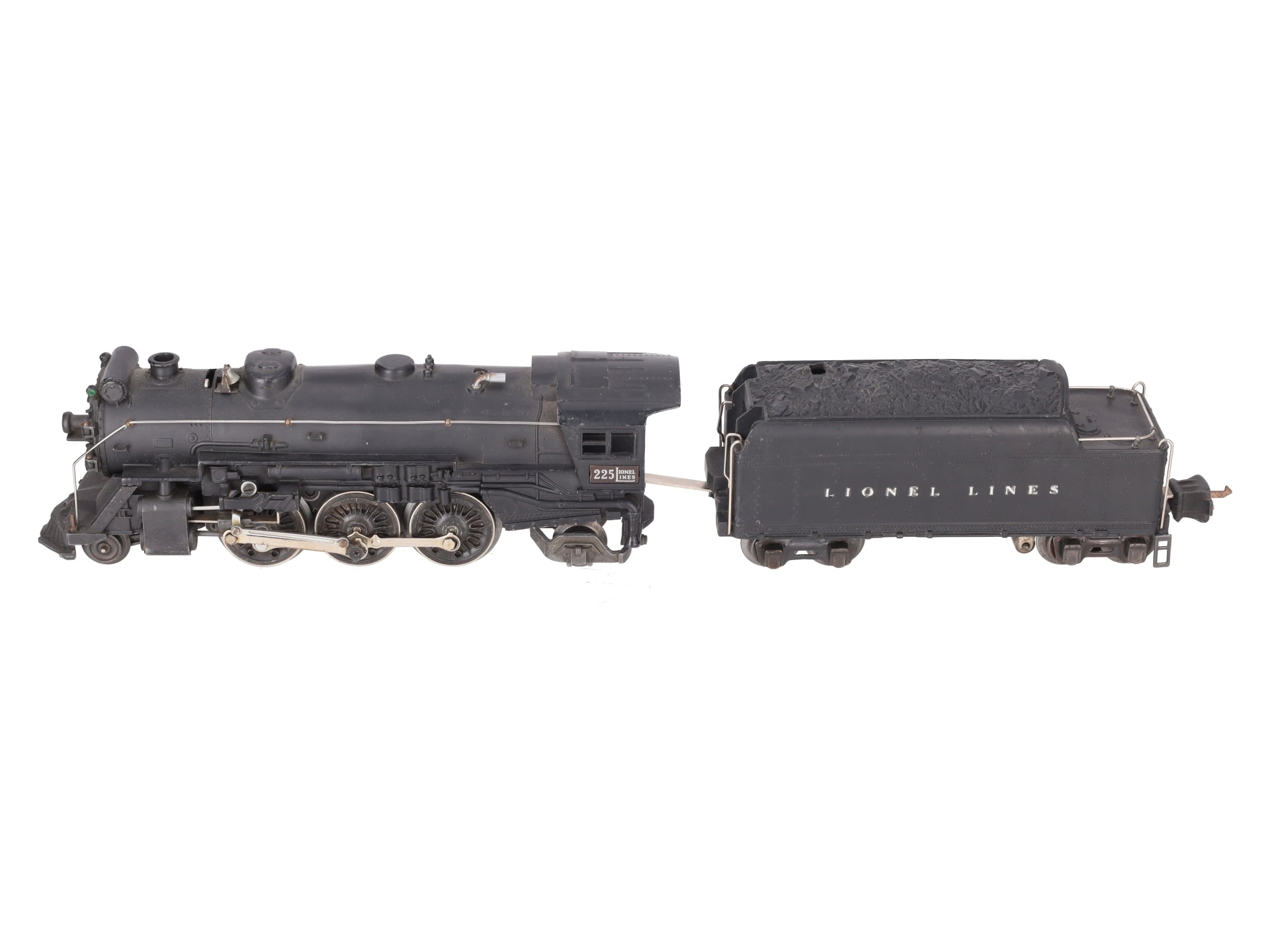 Lionel 225 Vintage O 2-6-2 Lionel Lines Steam Locomotive w/2235W Tender VG