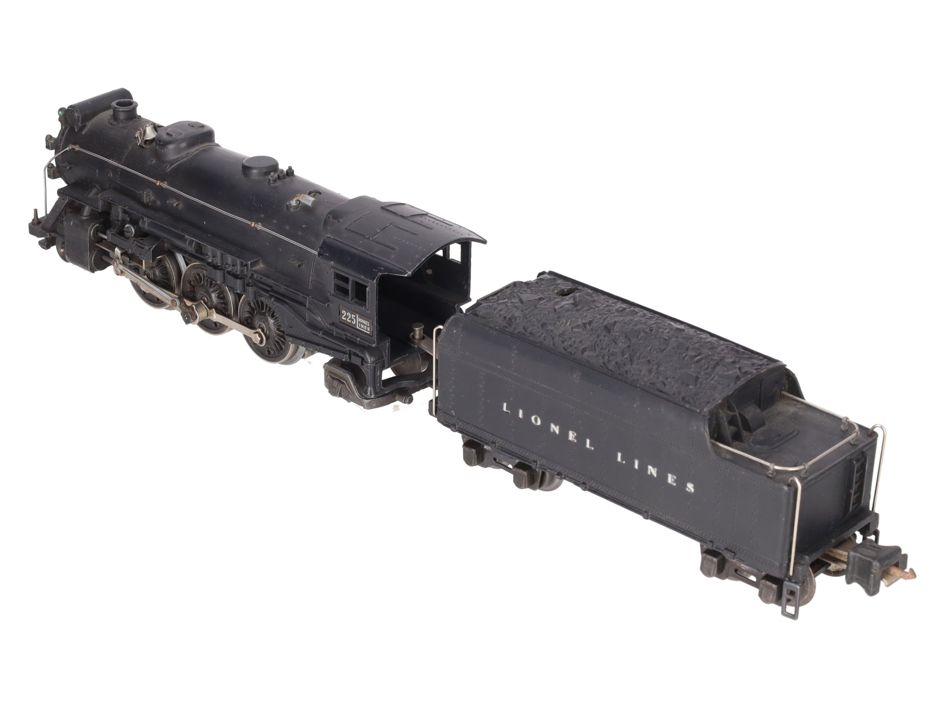 Lionel 225 Vintage O 2-6-2 Lionel Lines Steam Locomotive w/2235W Tender VG