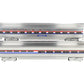 MTH 20-6508 O Gauge Amtrak Premier 70' Aluminum Sleeper/Diner Car Set EX/Box