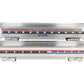 MTH 20-6508 O Gauge Amtrak Premier 70' Aluminum Sleeper/Diner Car Set EX/Box