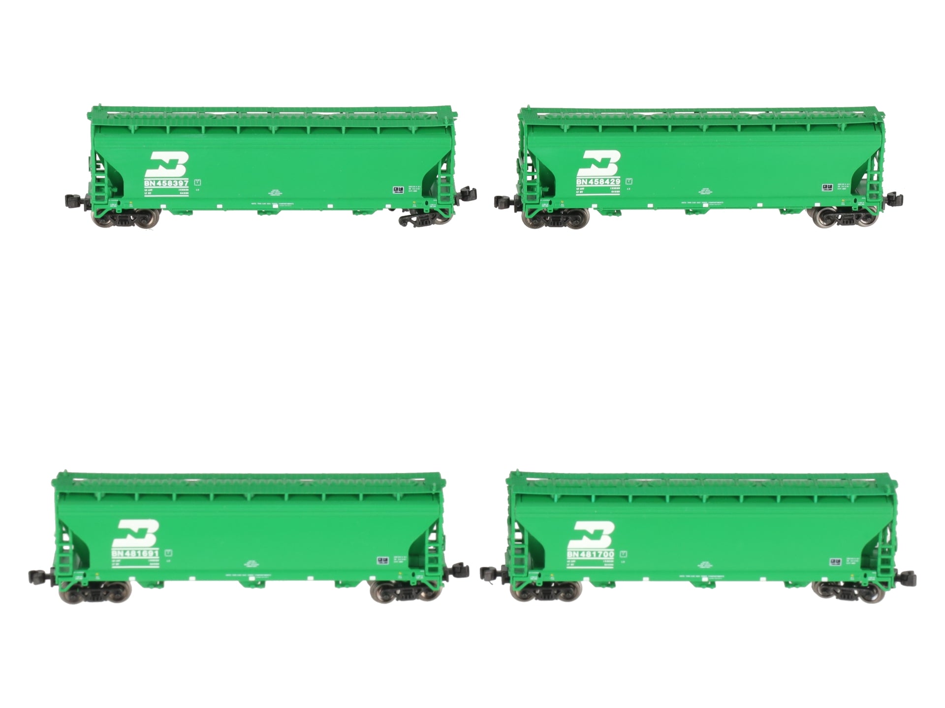 American Z-Line 90302-2 Z Scale BN 3 Bay Hopper Cars (Pack of 4) LN/Box