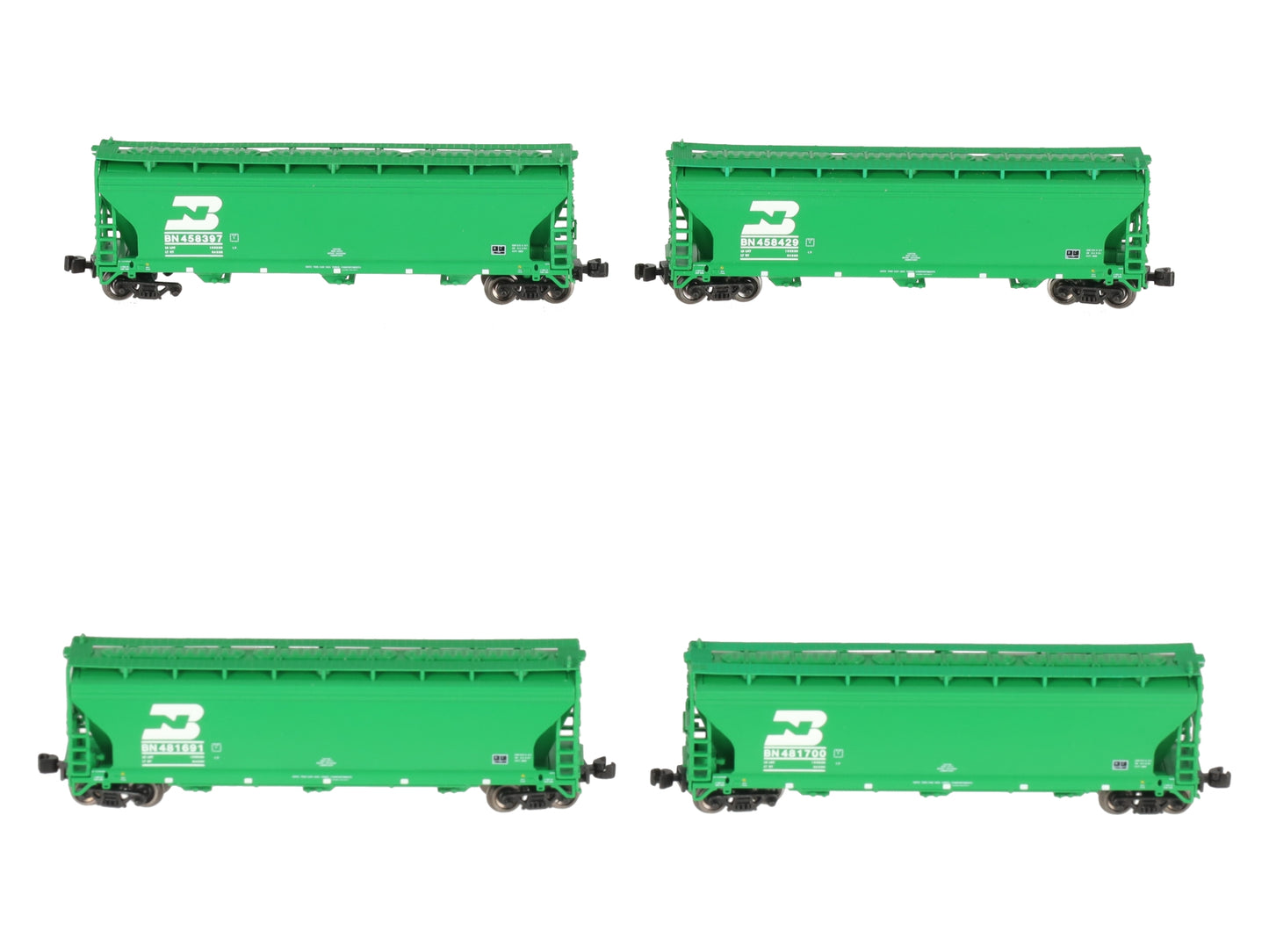 American Z-Line 90302-2 Z Scale BN 3 Bay Hopper Cars (Pack of 4) LN/Box