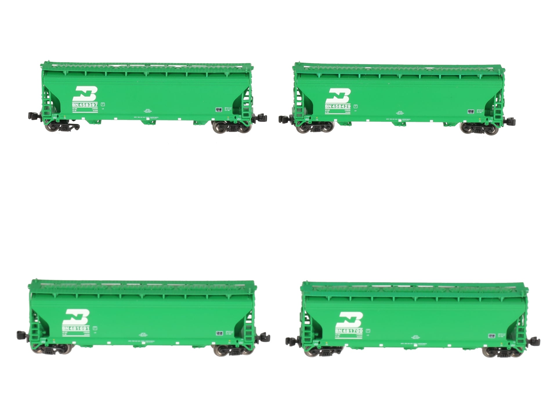 American Z-Line 90302-2 Z Scale BN 3 Bay Hopper Cars (Pack of 4) LN/Box