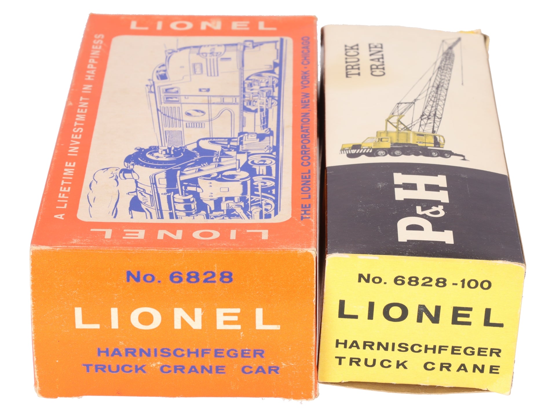Lionel 6828 Vintage O Flatcar with P&H Harnischfeger Truck Crane EX/Box