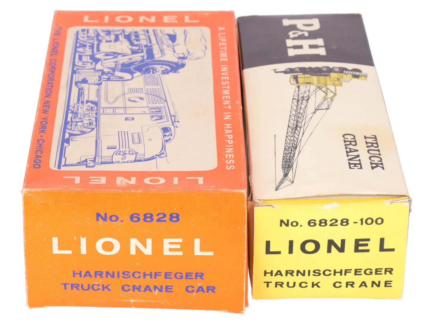 Lionel 6828 Vintage O Flatcar with P&H Harnischfeger Truck Crane EX/Box