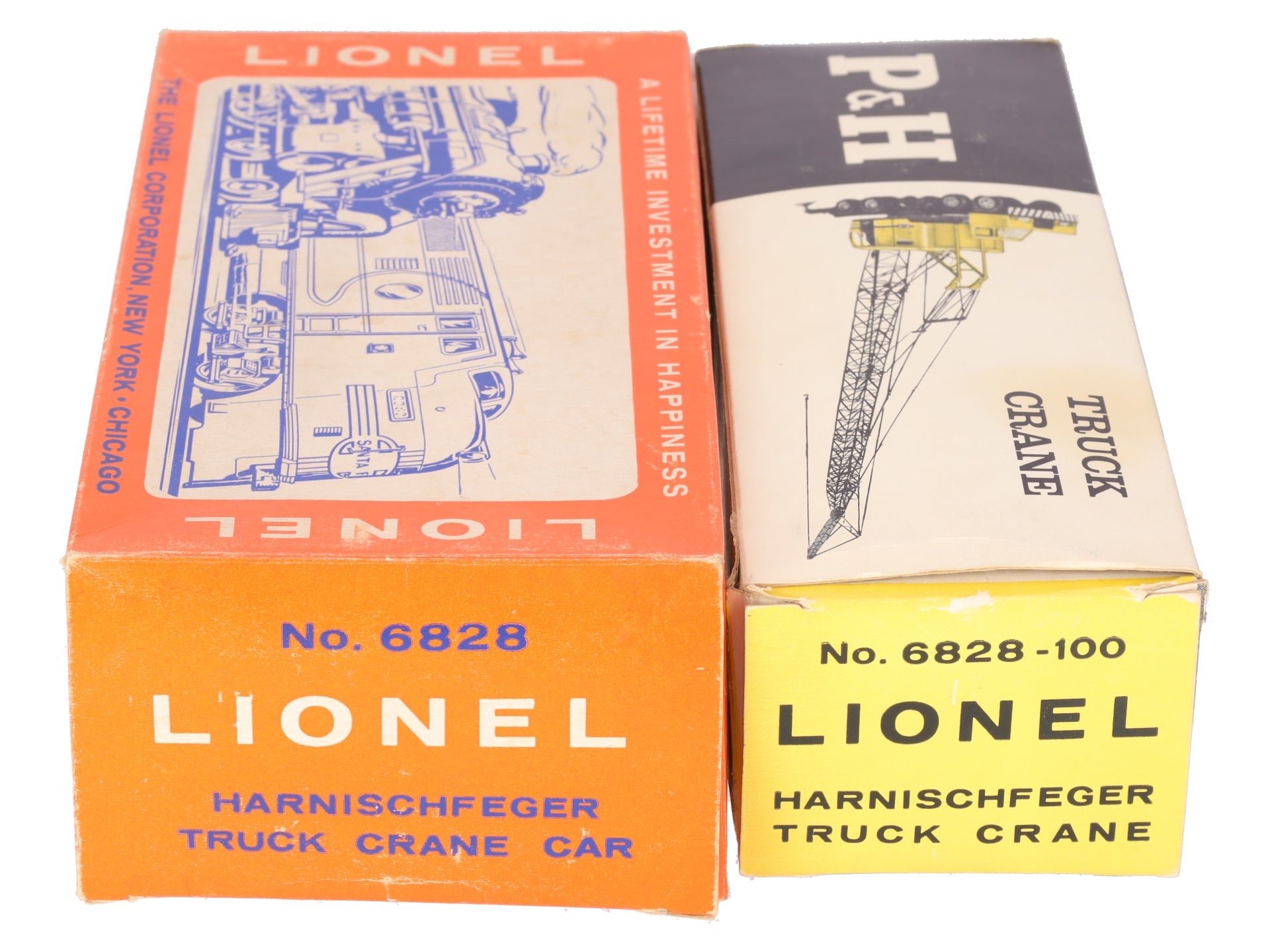 Lionel 6828 Vintage O Flatcar with P&H Harnischfeger Truck Crane EX/Box