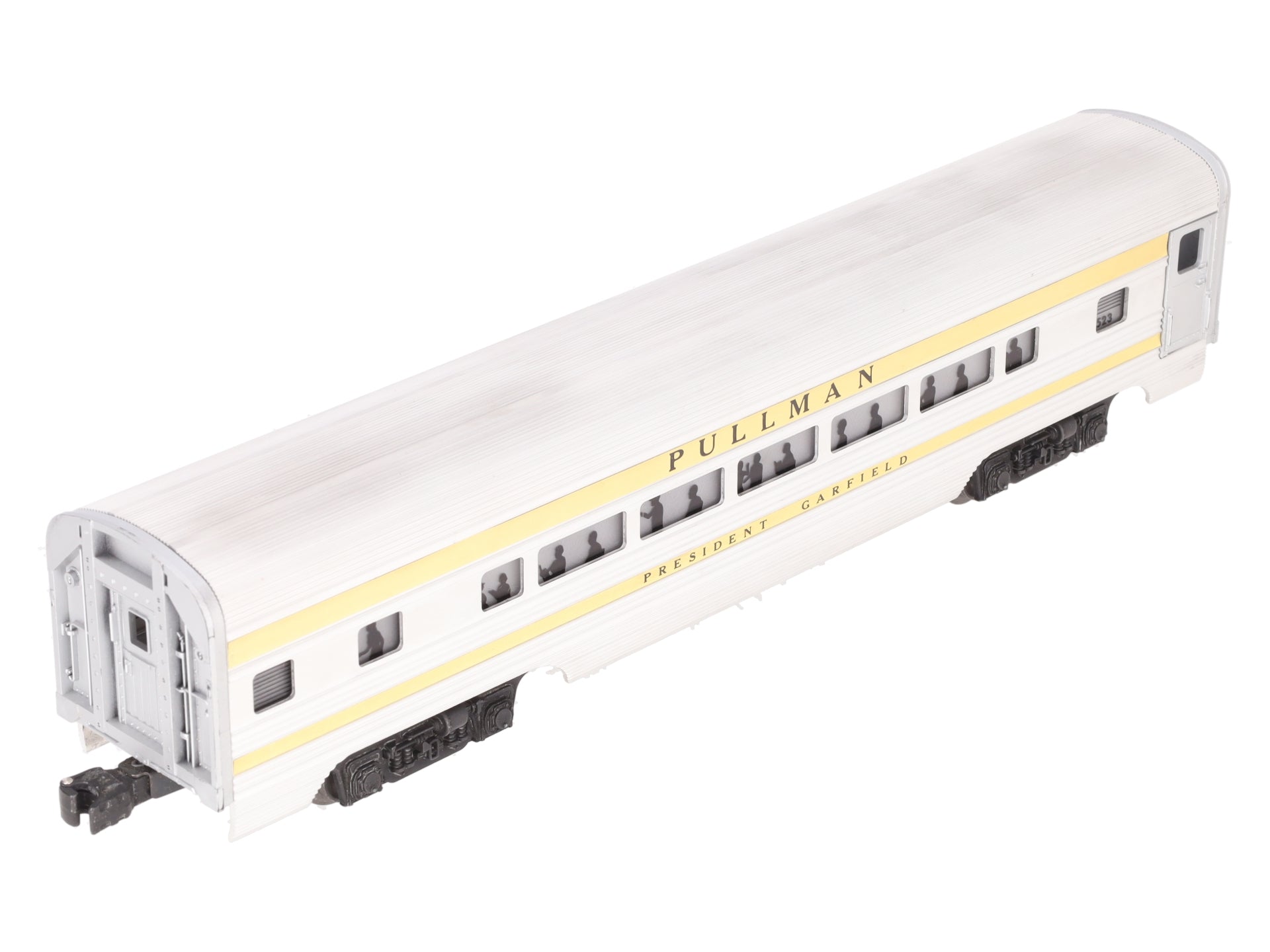 Lionel 2523 Vintage O President Garfield Gold Stripe Aluminum Pullman Car EX/Box