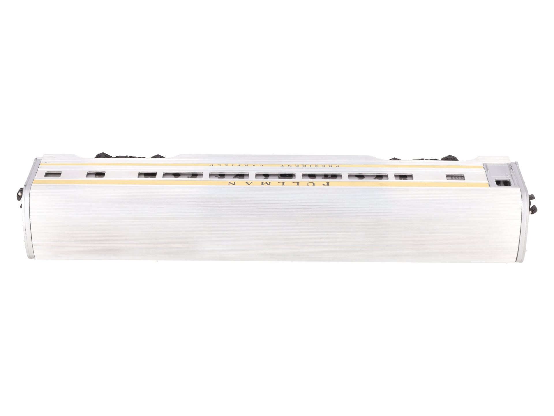 Lionel 2523 Vintage O President Garfield Gold Stripe Aluminum Pullman Car EX/Box