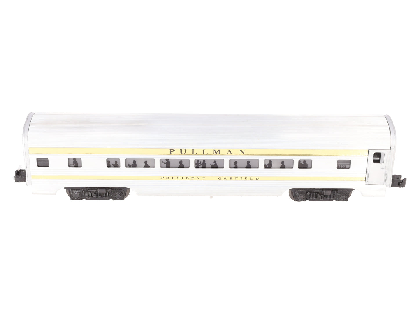 Lionel 2523 Vintage O President Garfield Gold Stripe Aluminum Pullman Car EX/Box