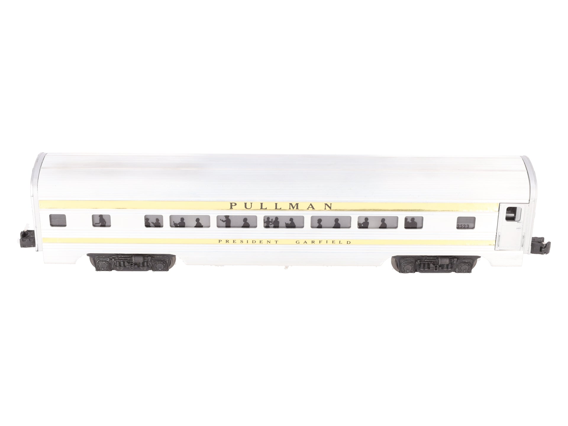 Lionel 2523 Vintage O President Garfield Gold Stripe Aluminum Pullman Car EX/Box